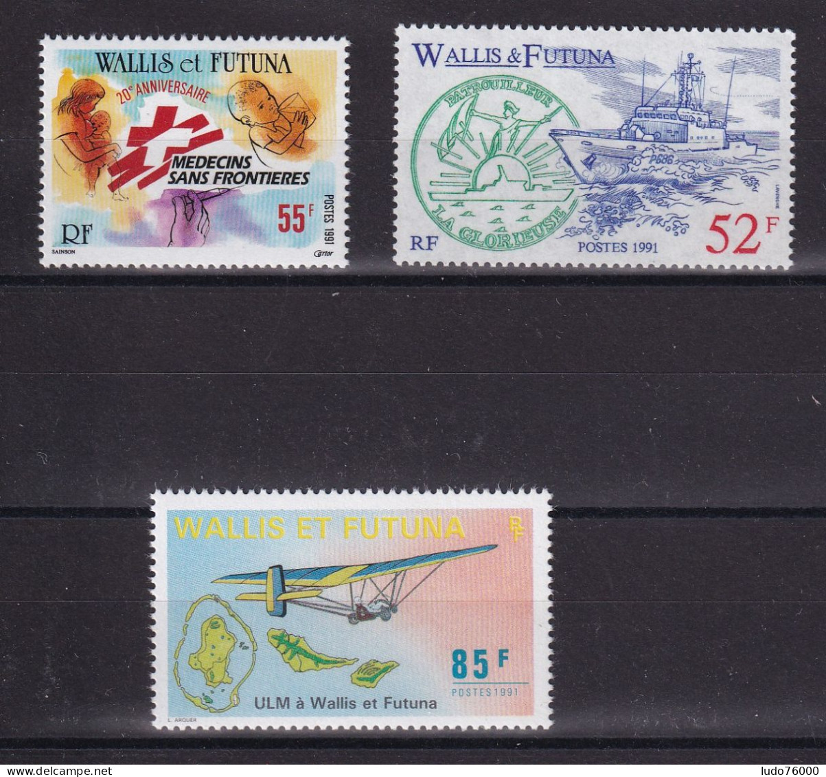 D 743 / WALLIS ET FUTUNA / N° 407/408/410 NEUF** COTE 5.70€ - Collections, Lots & Séries