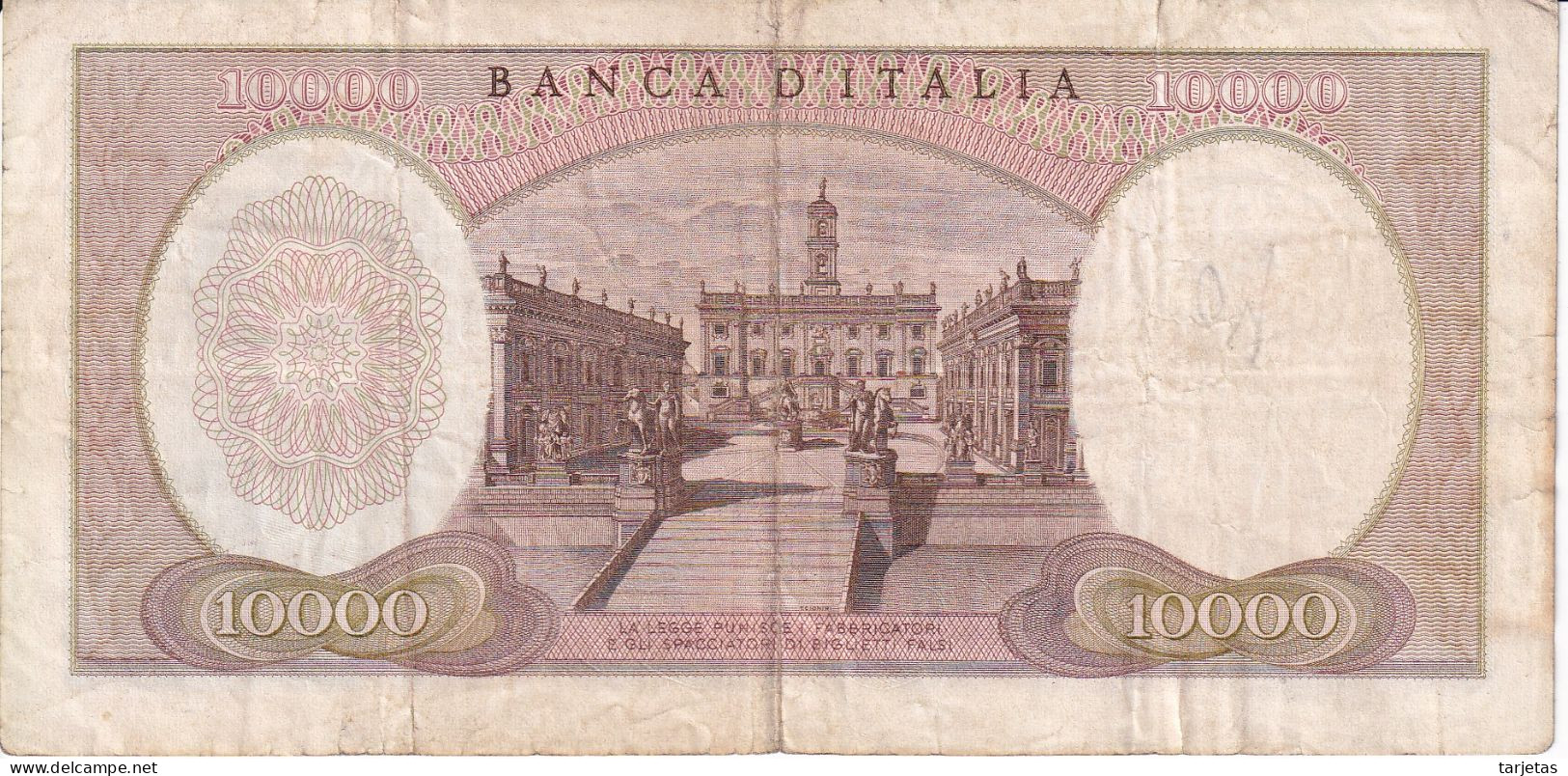 BILLETE DE ITALIA DE 10000 LIRAS DEL AÑO 1970 DE MICHELANGELO (BANKNOTE) - 10000 Lire