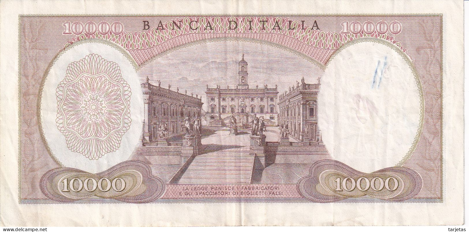 BILLETE DE ITALIA DE 10000 LIRAS DEL AÑO 1973 DE MICHELANGELO (BANKNOTE) - 10000 Liras