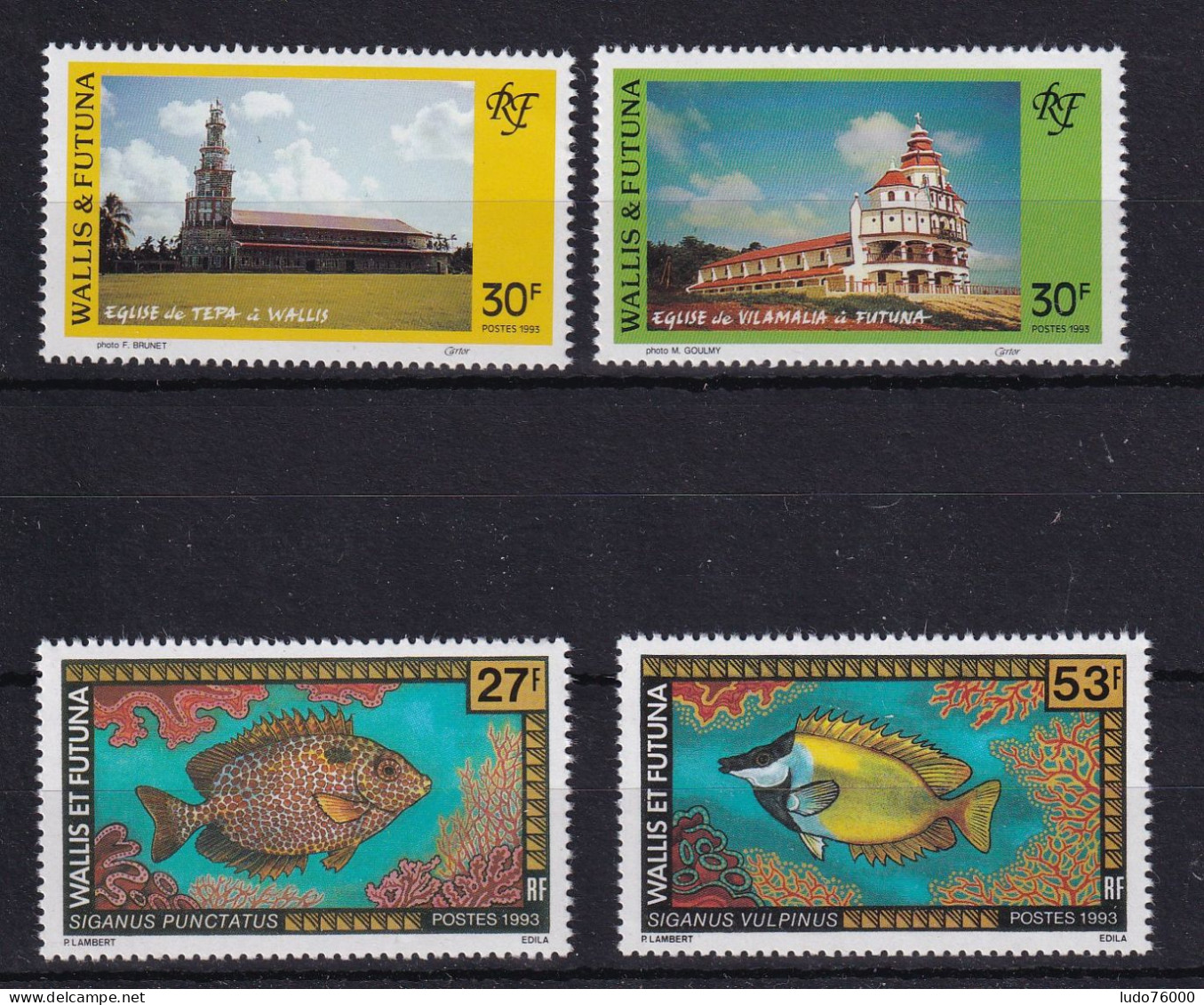 D 743 / WALLIS ET FUTUNA / N° 455/458 NEUF** COTE 6.90€ - Colecciones & Series