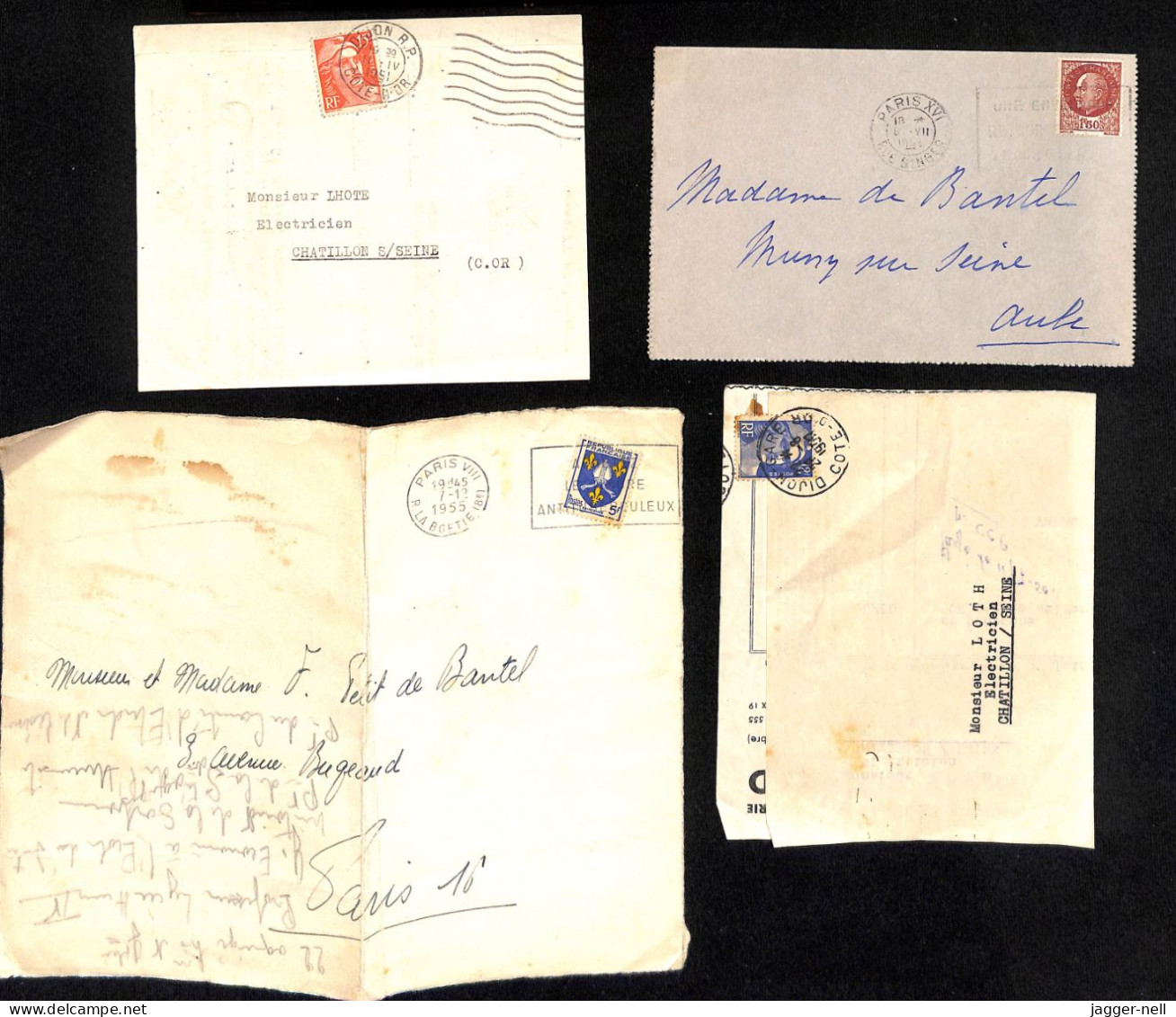 Collection privée LOT de 82 enveloppes de1896 à nos jours (publicitaires pour certaines, cachets, flammes) -ColJD-Lot1