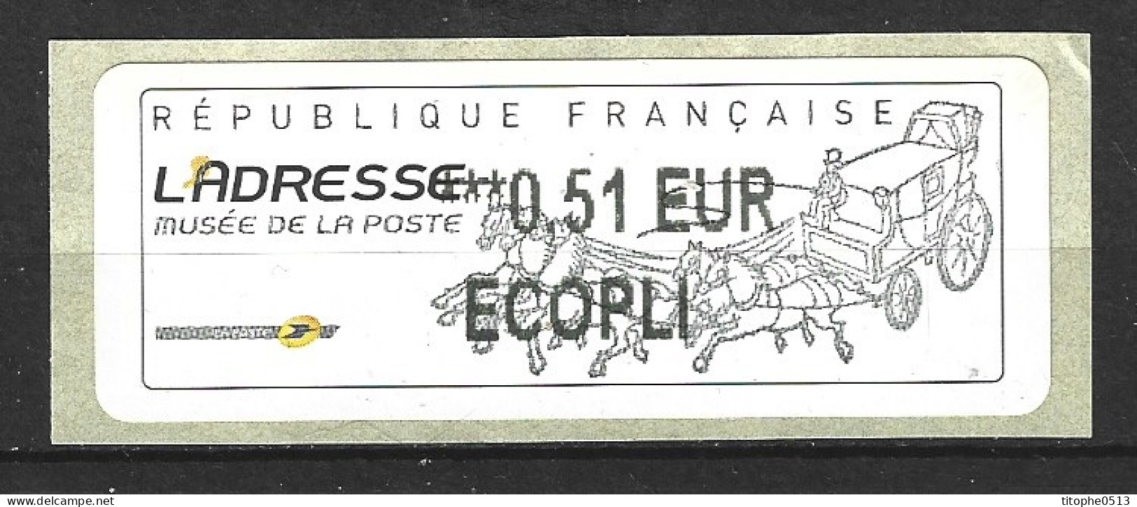 FRANCE. Vignette à 0,51€. L'adresse Musée De La Poste/Diligence Postale. - Diligences