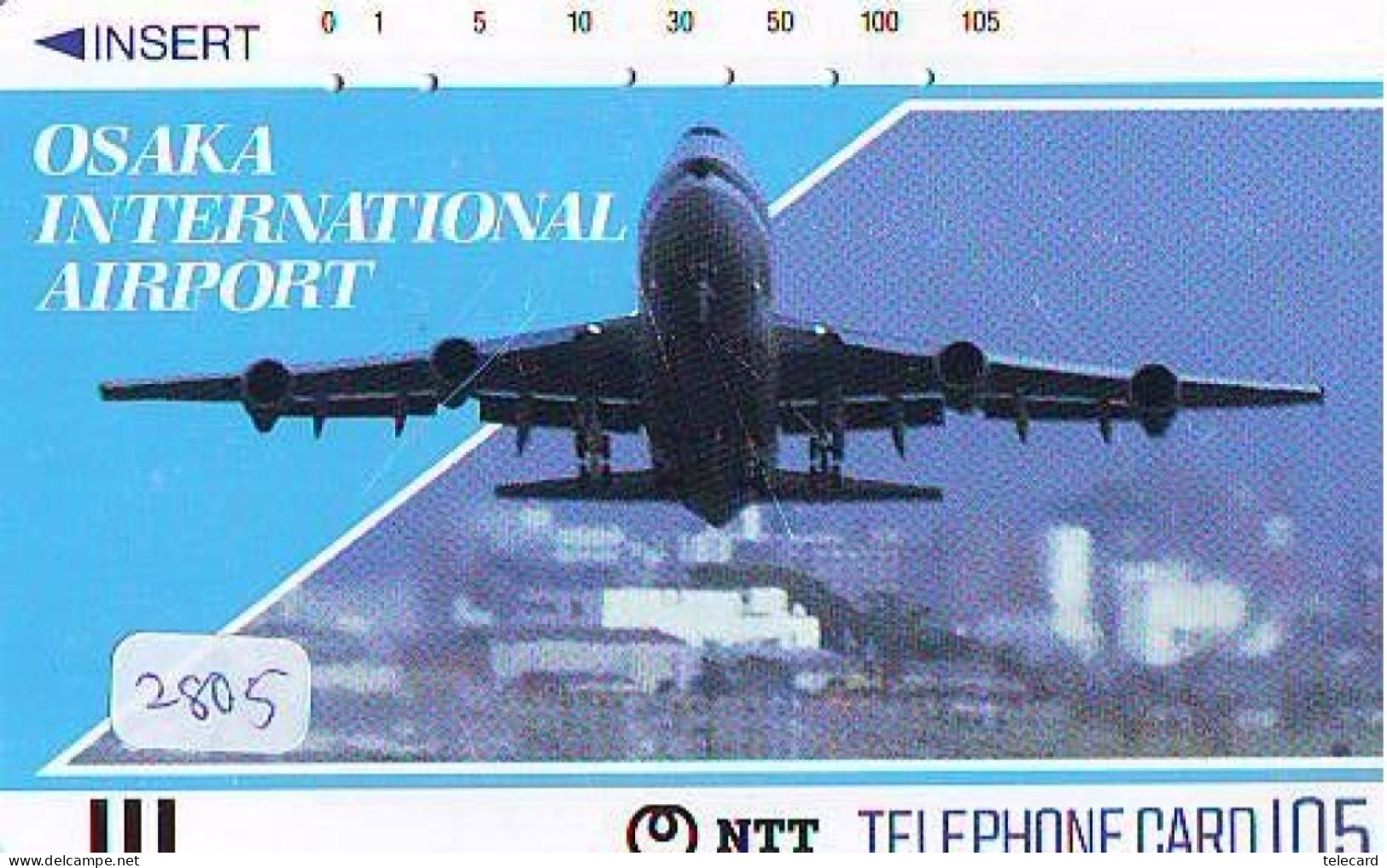 Télécarte JAPON * FRONTBAR 330-049-1986  * AVION (2805)  AVIATION * AIRLINE Phonecard  JAPAN AIRPLANE * FLUGZEUG - Vliegtuigen