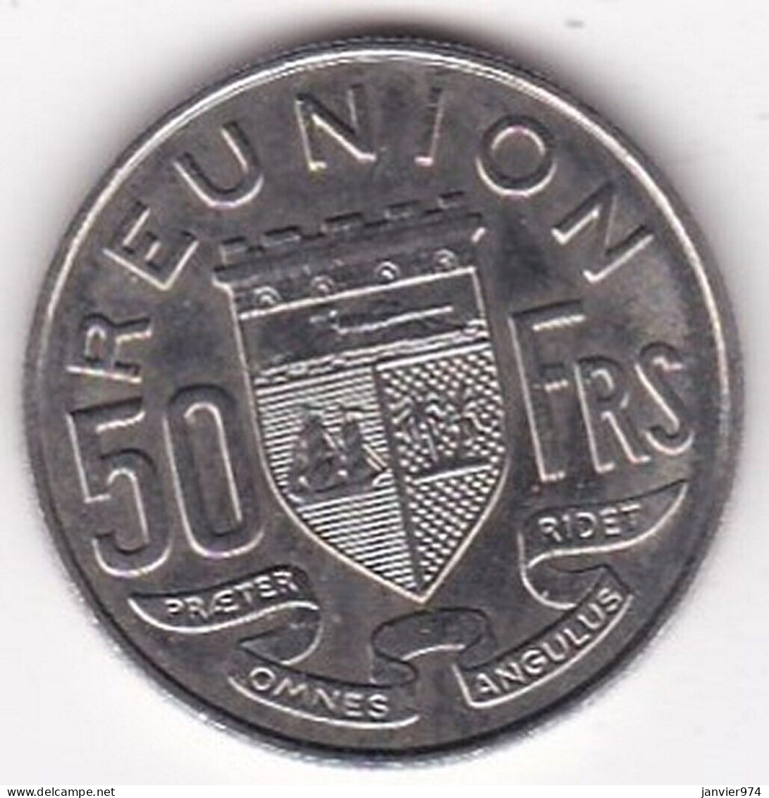 Réunion 50 Francs 1969 En Nickel KM12 , Date Rare , Lec# 101 Superbe - Réunion