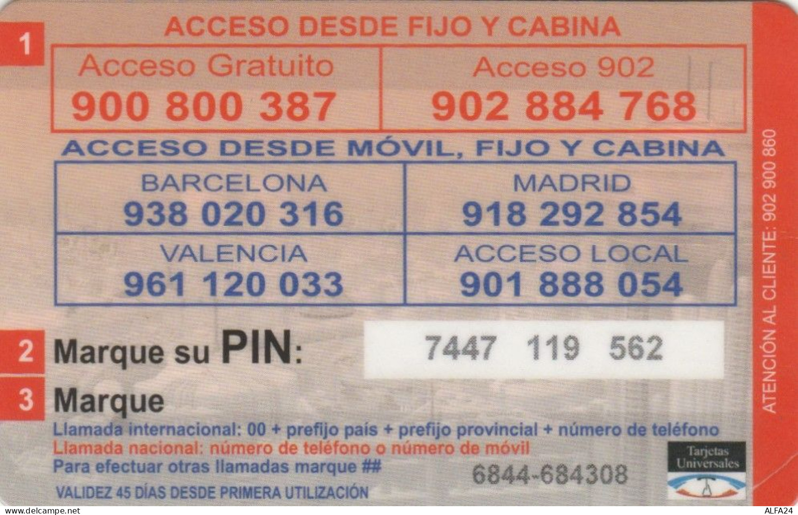PREPAID PHONE CARD SPAGNA (CK4832 - Autres & Non Classés