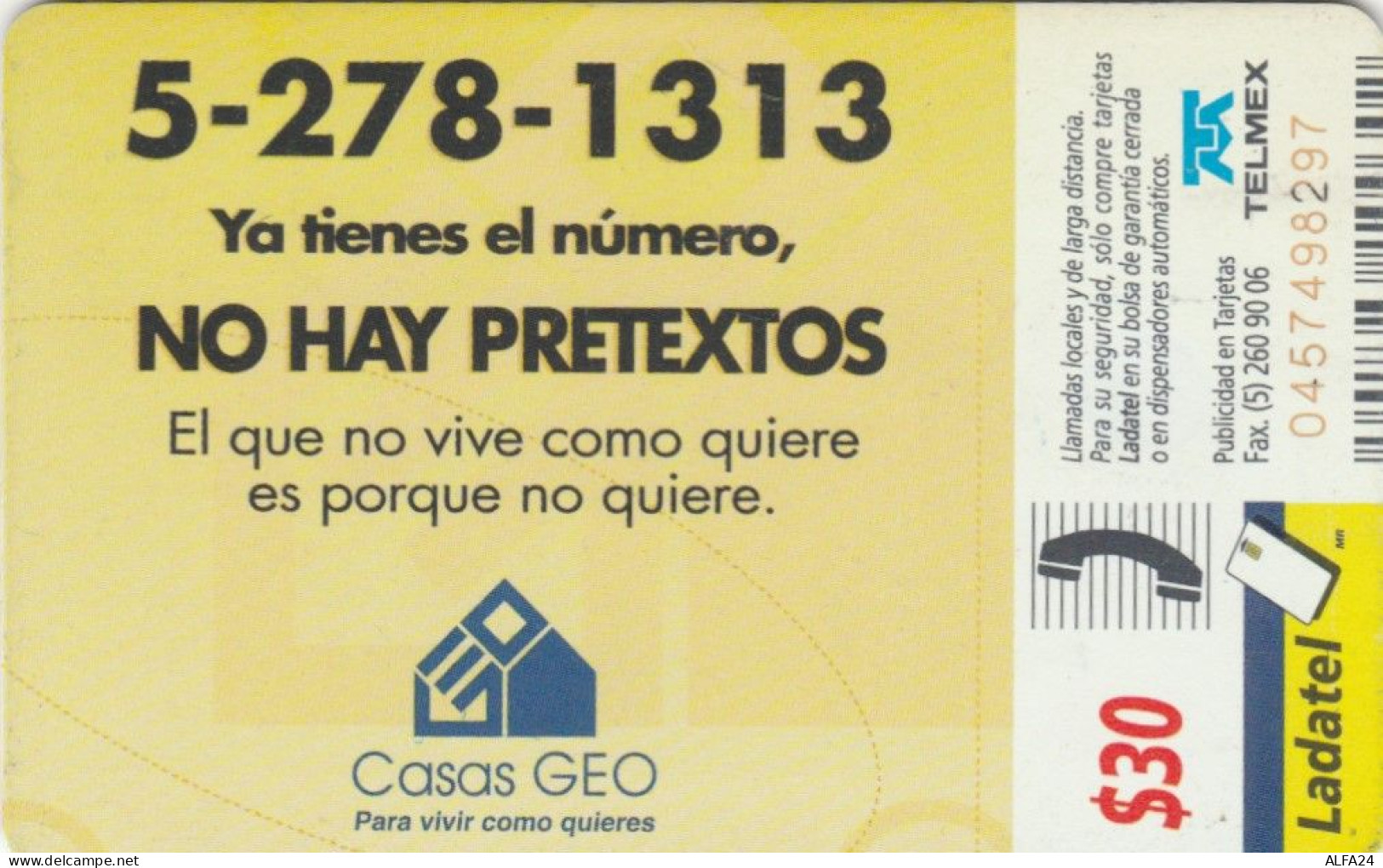 PHONE CARD MESSICO (CK5991 - Mexique