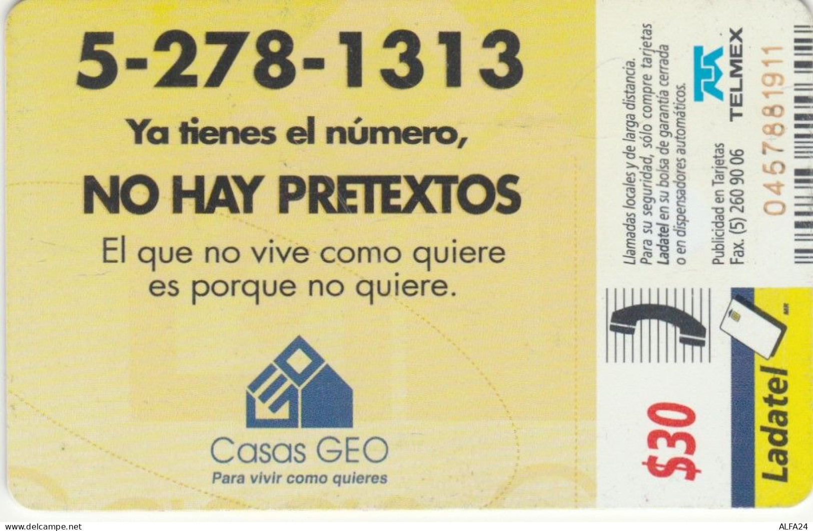 PHONE CARD MESSICO (CK5990 - Mexique