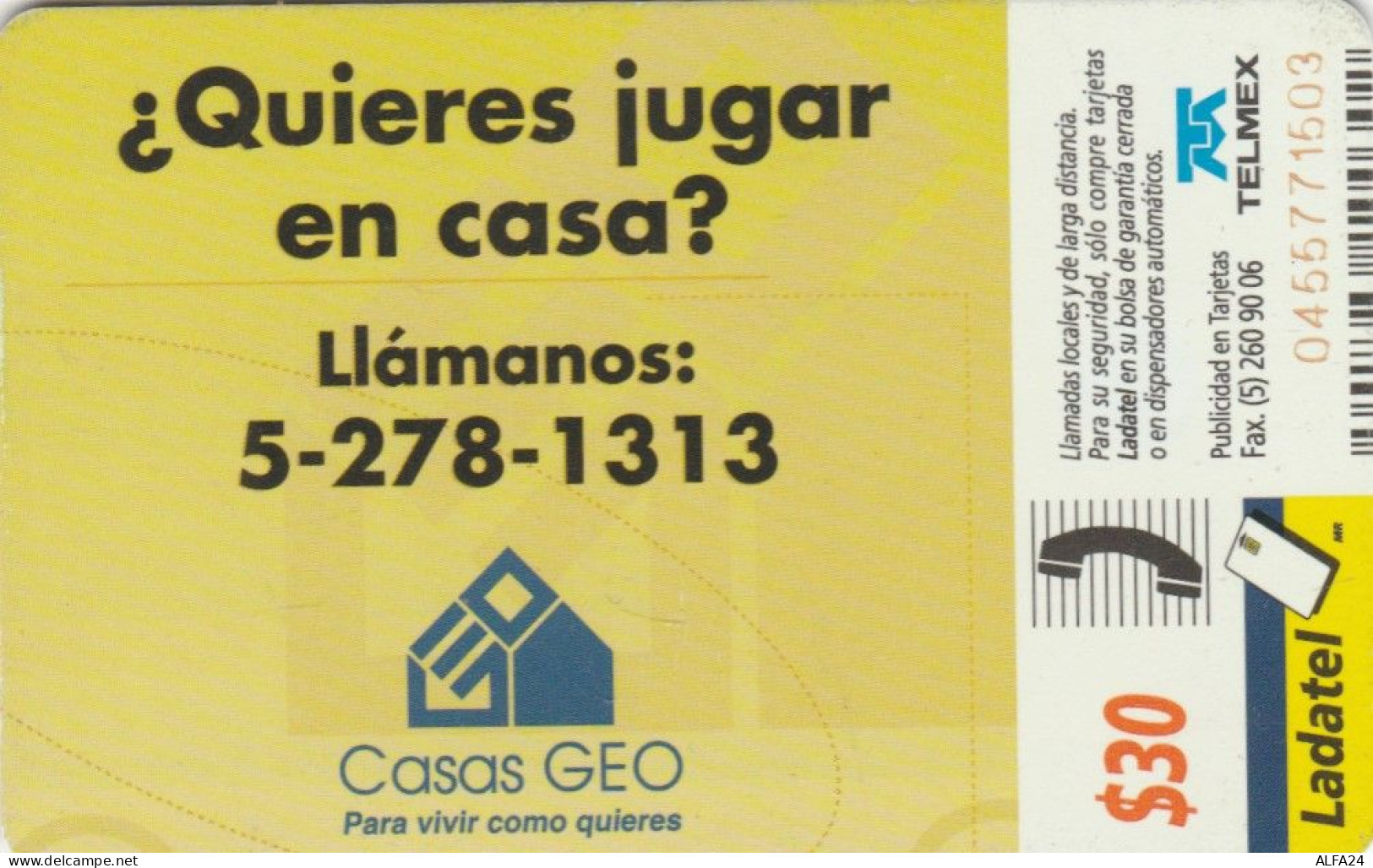 PHONE CARD MESSICO (CK5988 - Mexique