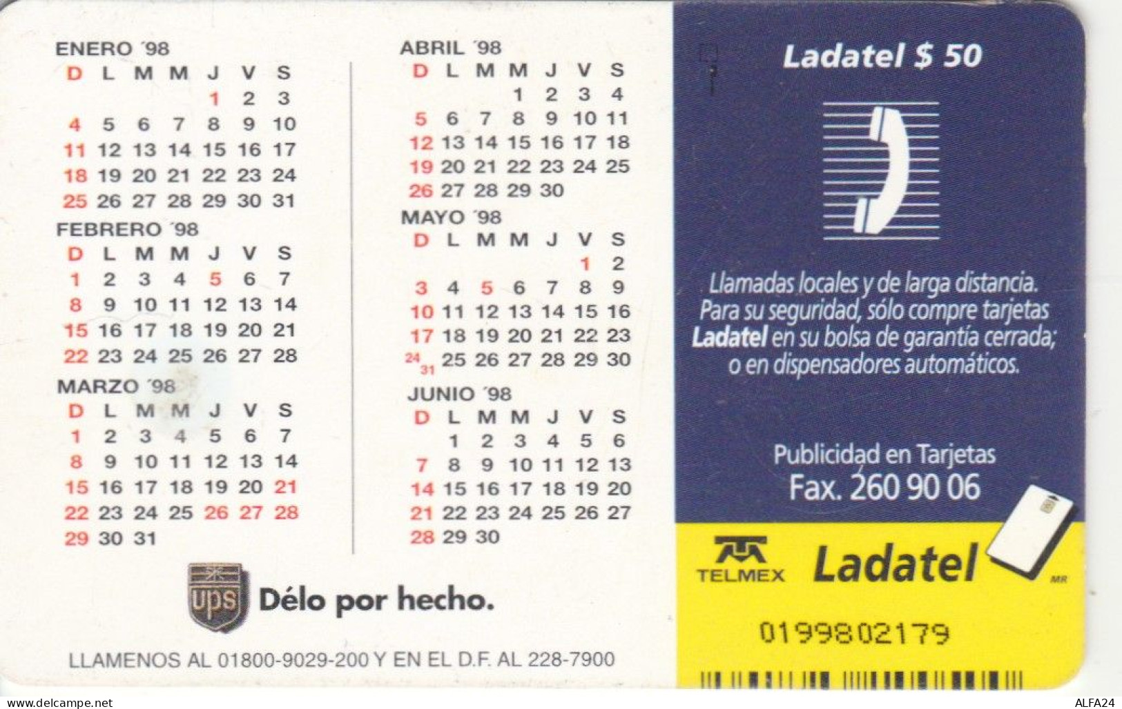 PHONE CARD MESSICO (CK5981 - Mexique