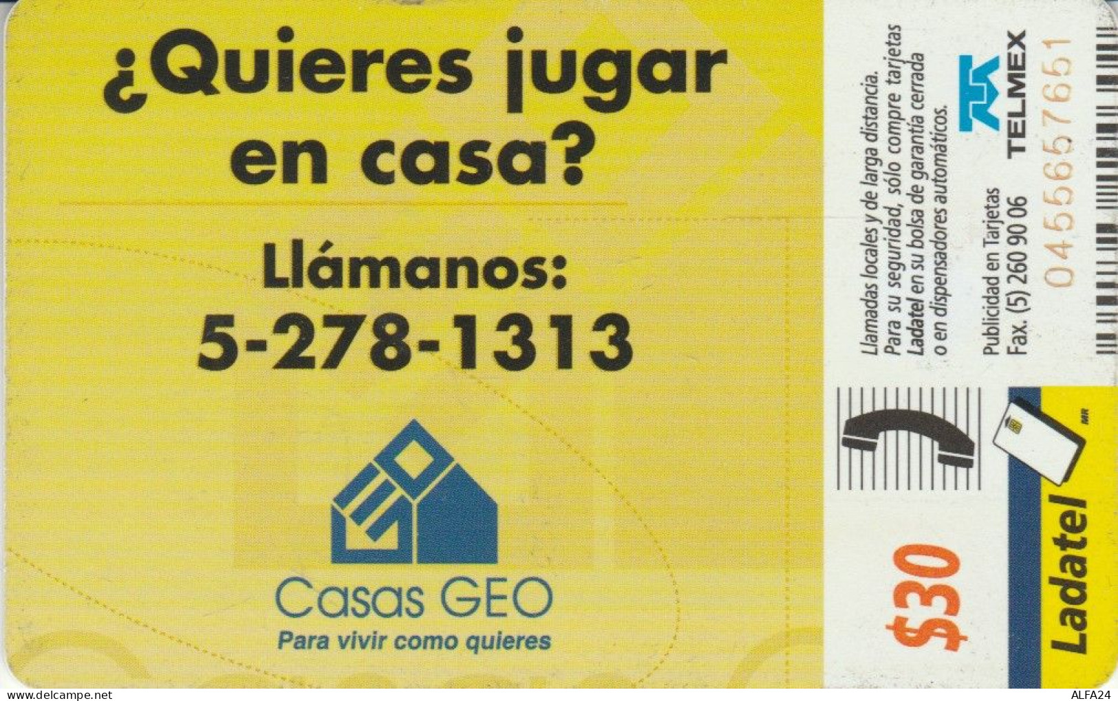 PHONE CARD MESSICO (CK5986 - Mexique