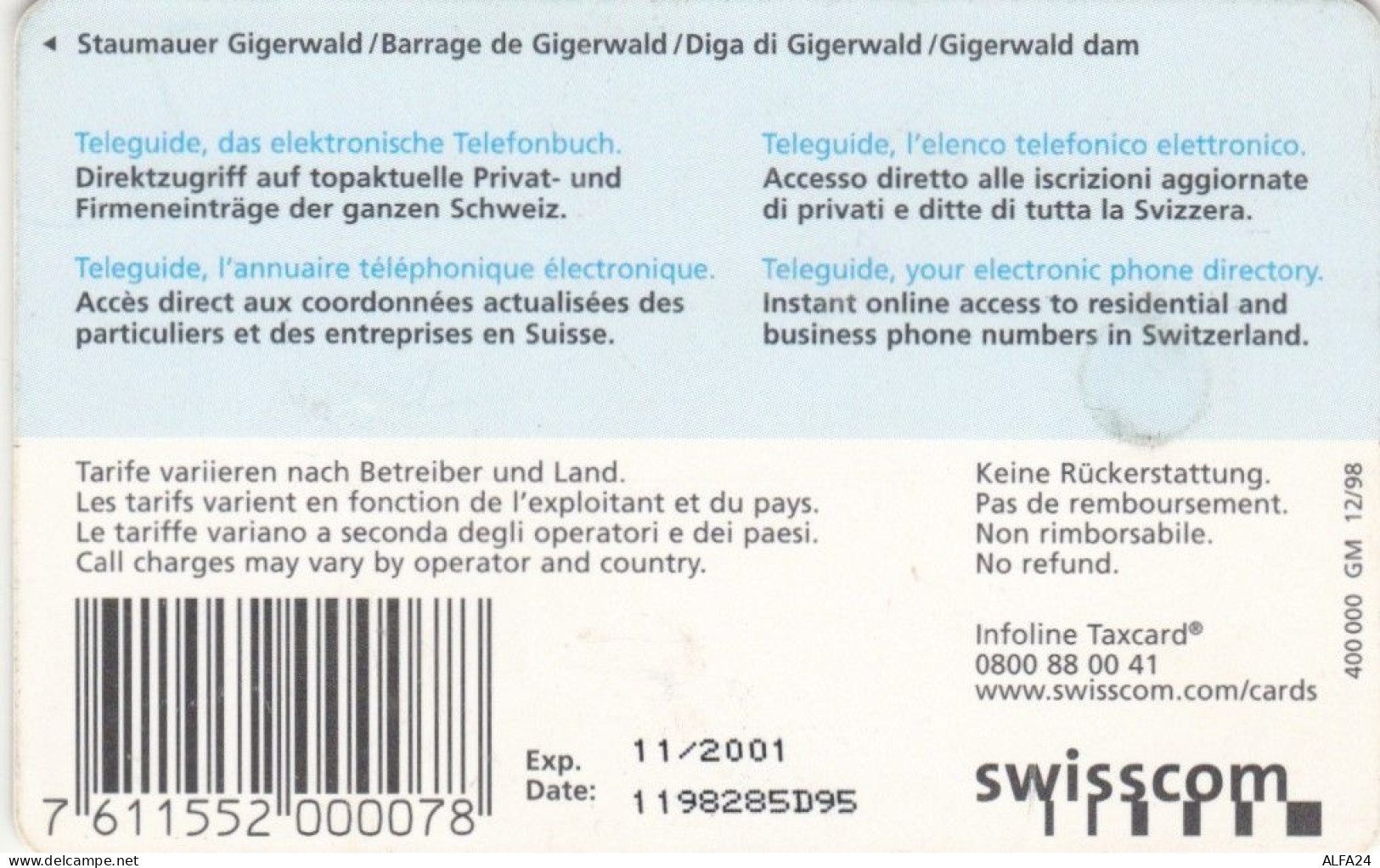 PHONE CARD SVIZZERA (CK5672 - Suisse