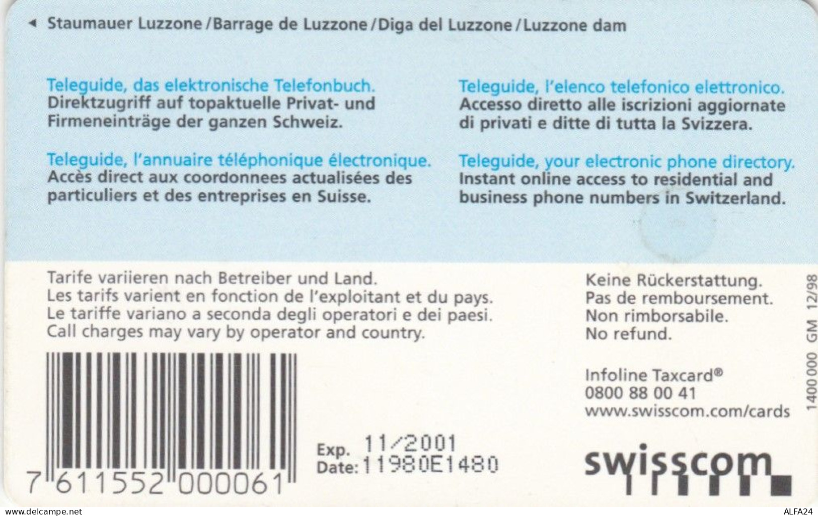 PHONE CARD SVIZZERA (CK5648 - Suisse