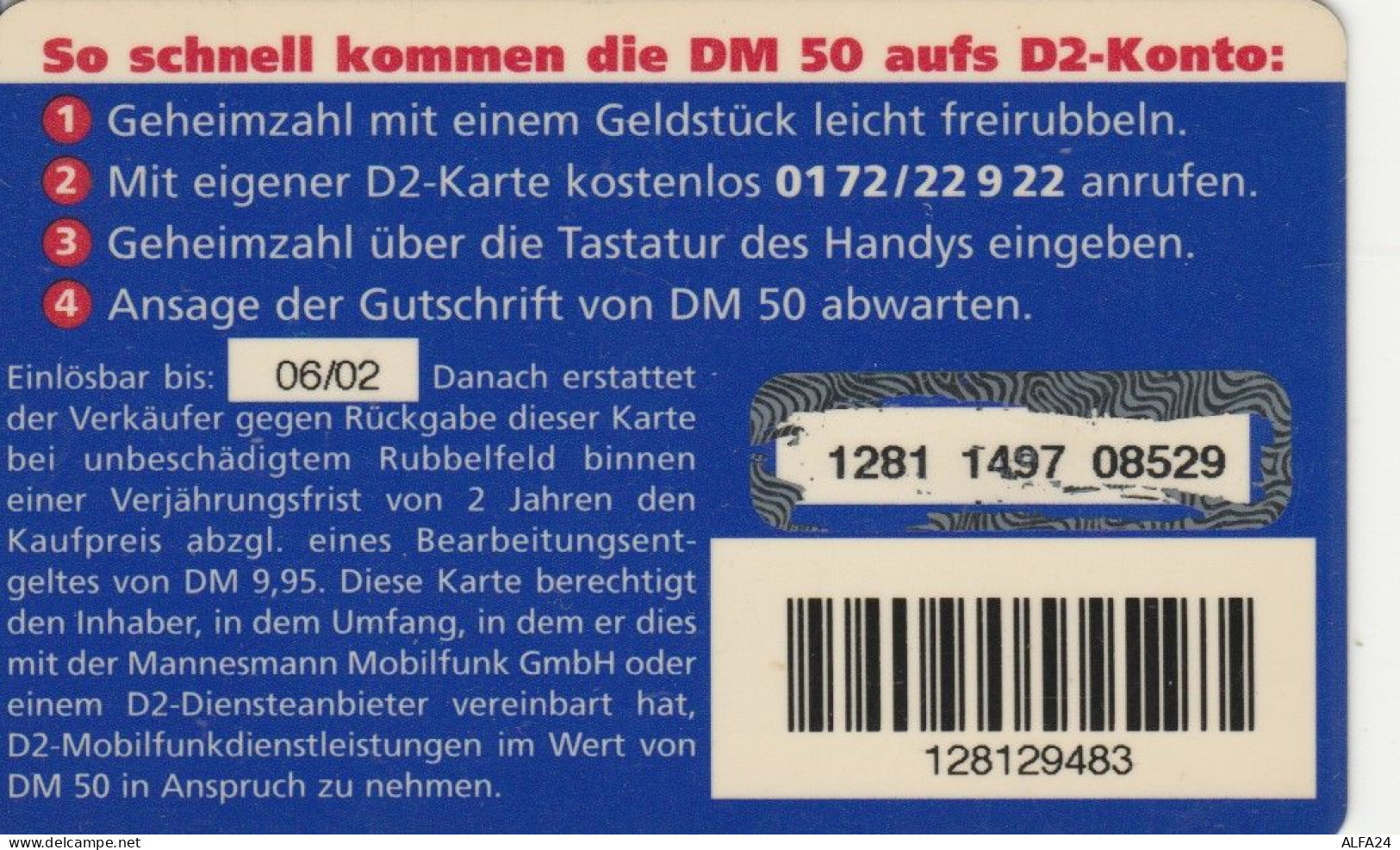 PREPAID PHONE CARD GERMANIA (CK5509 - Cellulari, Carte Prepagate E Ricariche