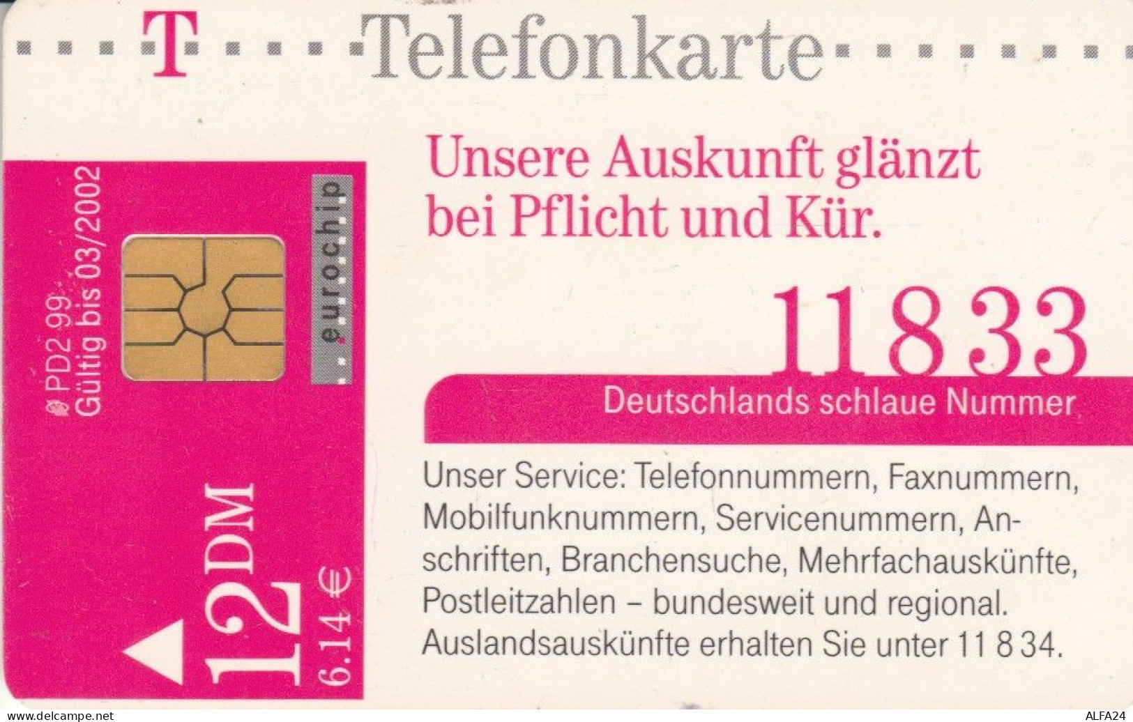 PHONE CARD GERMANIA SERIE PD (CK6578 - P & PD-Series: Schalterkarten Der Dt. Telekom