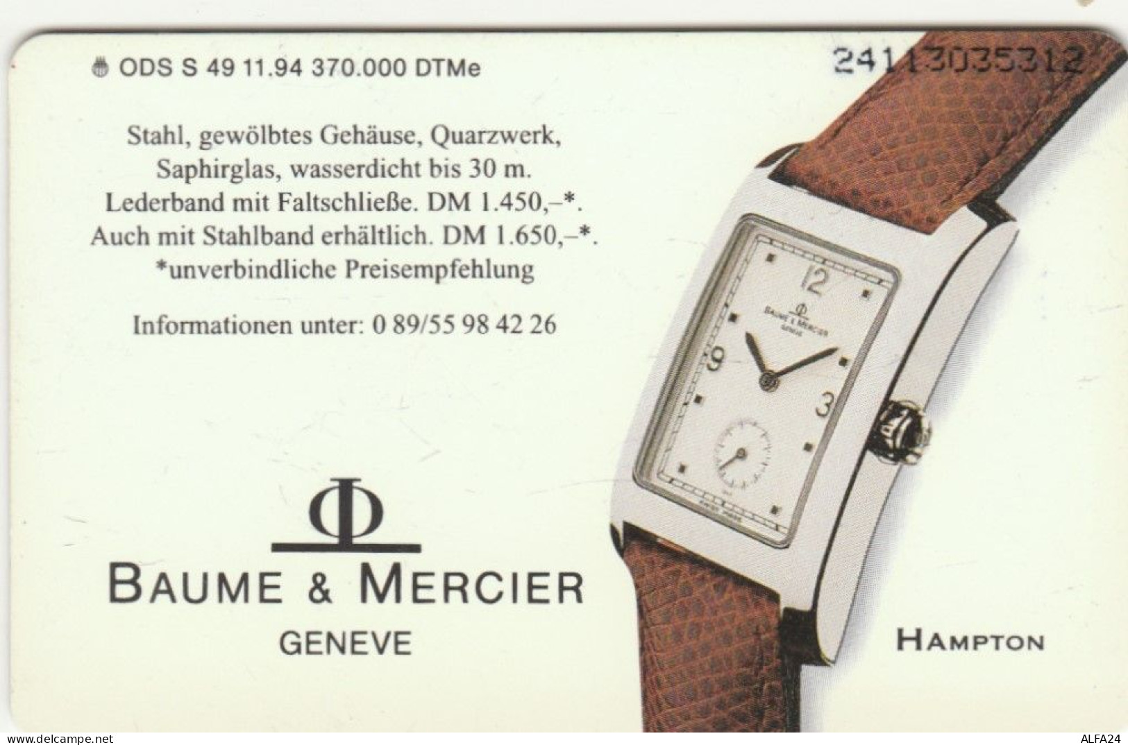 PHONE CARD GERMANIA SERIE S (CK6438 - S-Reeksen : Loketten Met Reclame Van Derden