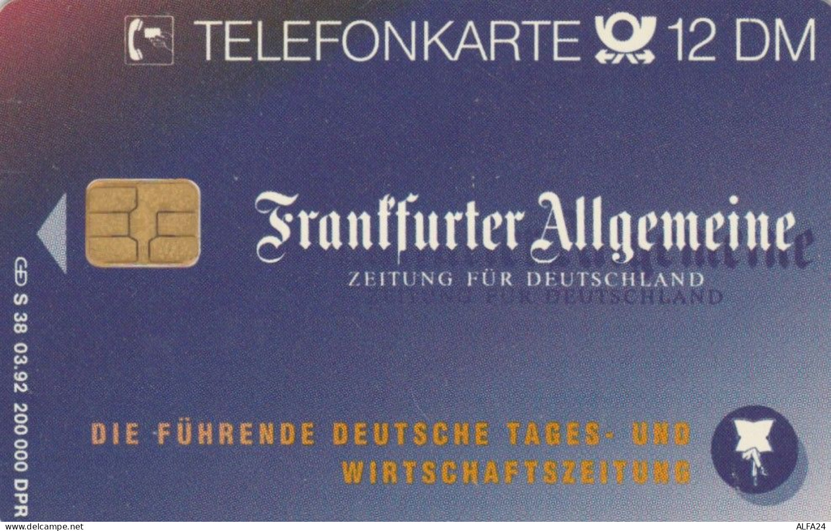 PHONE CARD GERMANIA SERIE S (CK6424 - S-Series : Guichets Publicité De Tiers