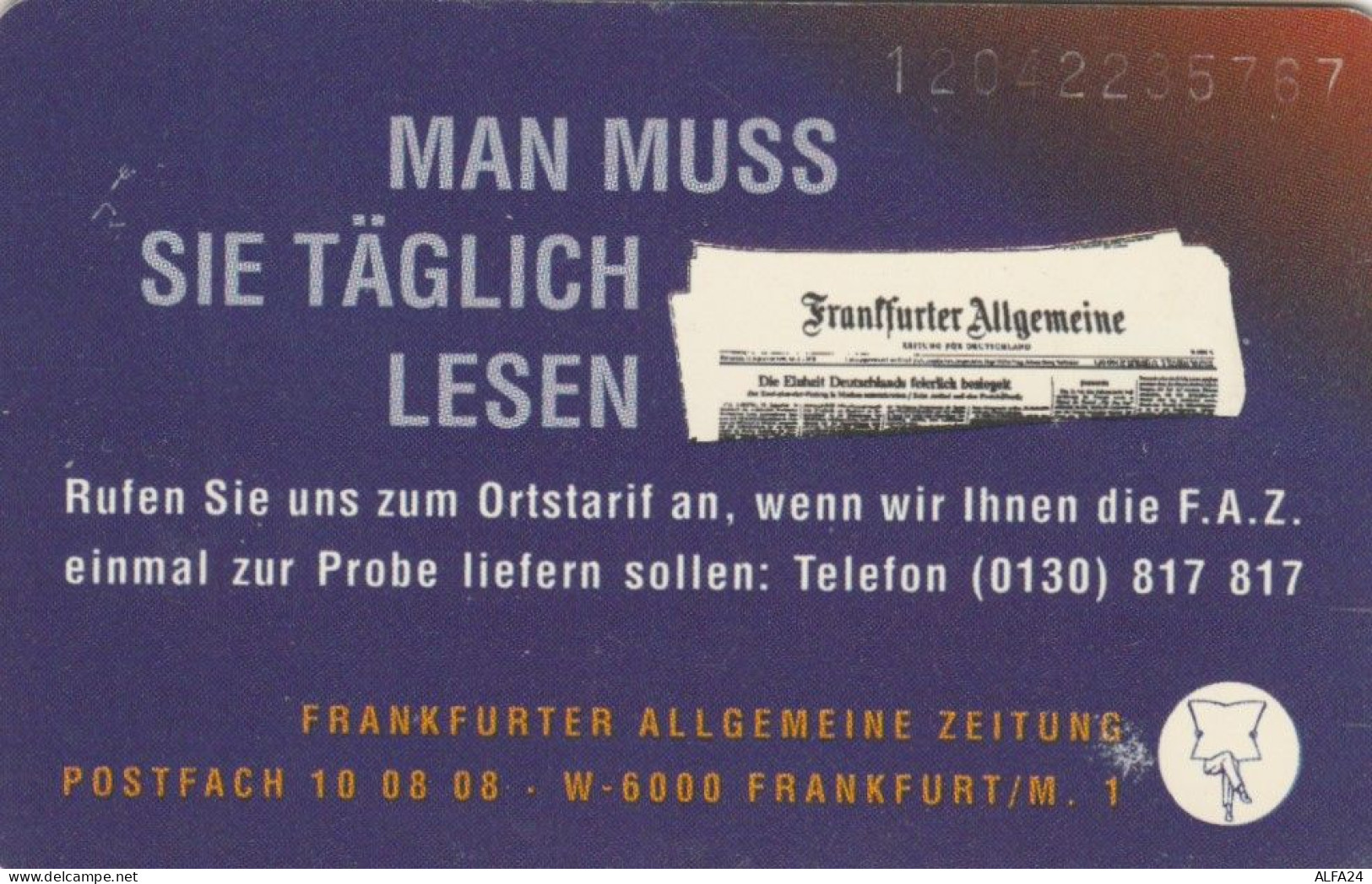 PHONE CARD GERMANIA SERIE S (CK6424 - S-Series: Schalterserie Mit Fremdfirmenreklame