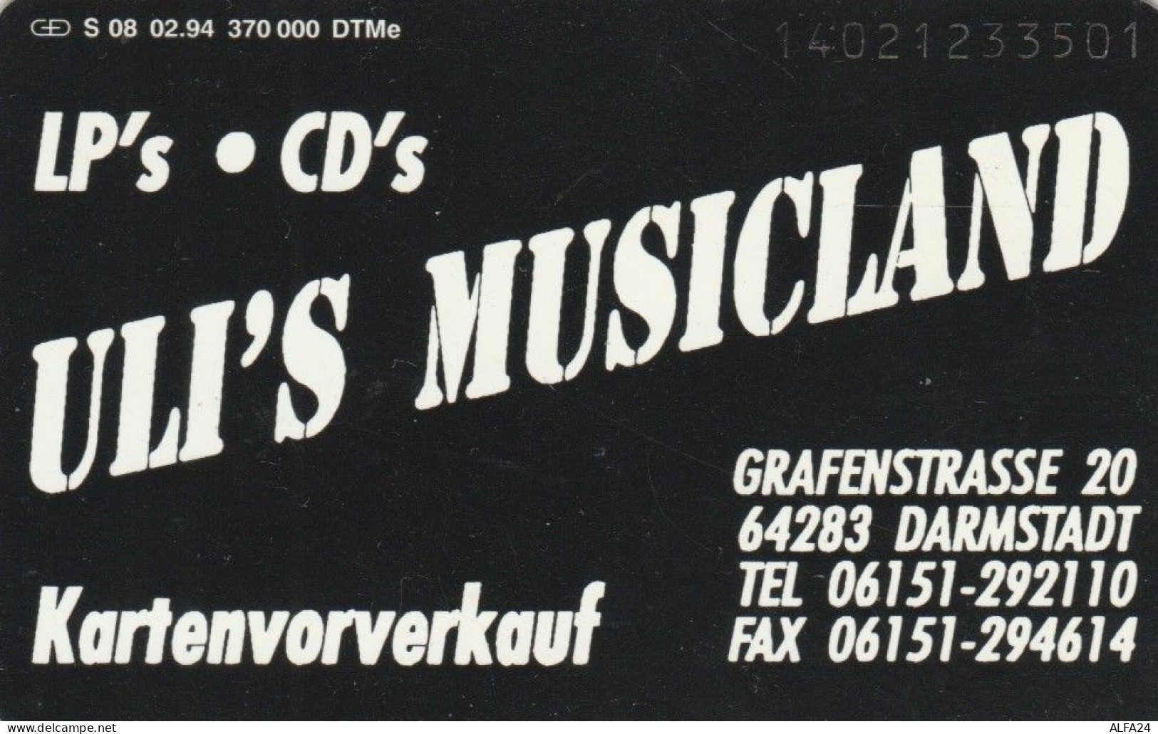 PHONE CARD GERMANIA SERIE S (CK6352 - S-Series : Taquillas Con Publicidad De Terceros