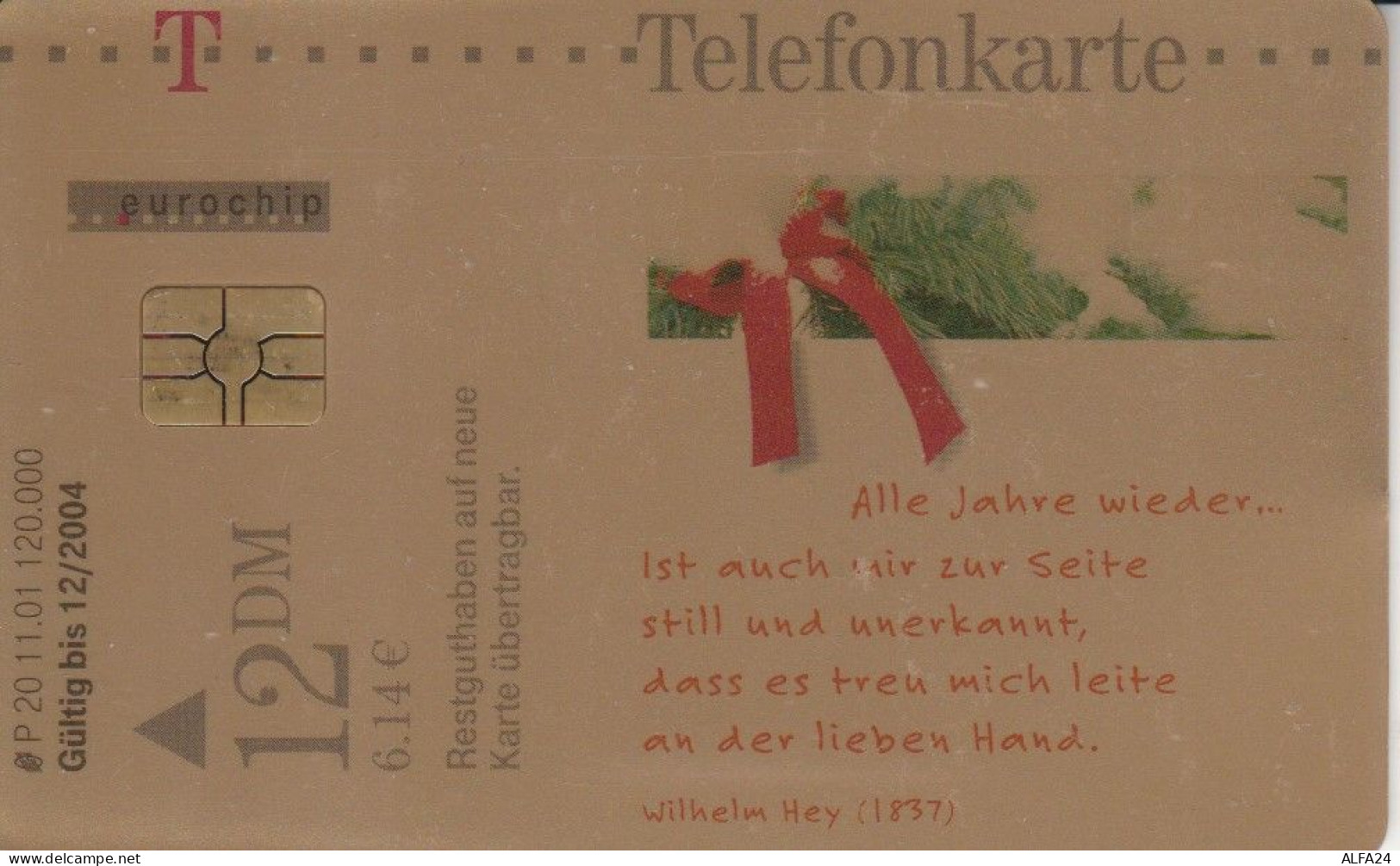PHONE CARD GERMANIA SERIE P (CK6281 - P & PD-Series : D. Telekom Till