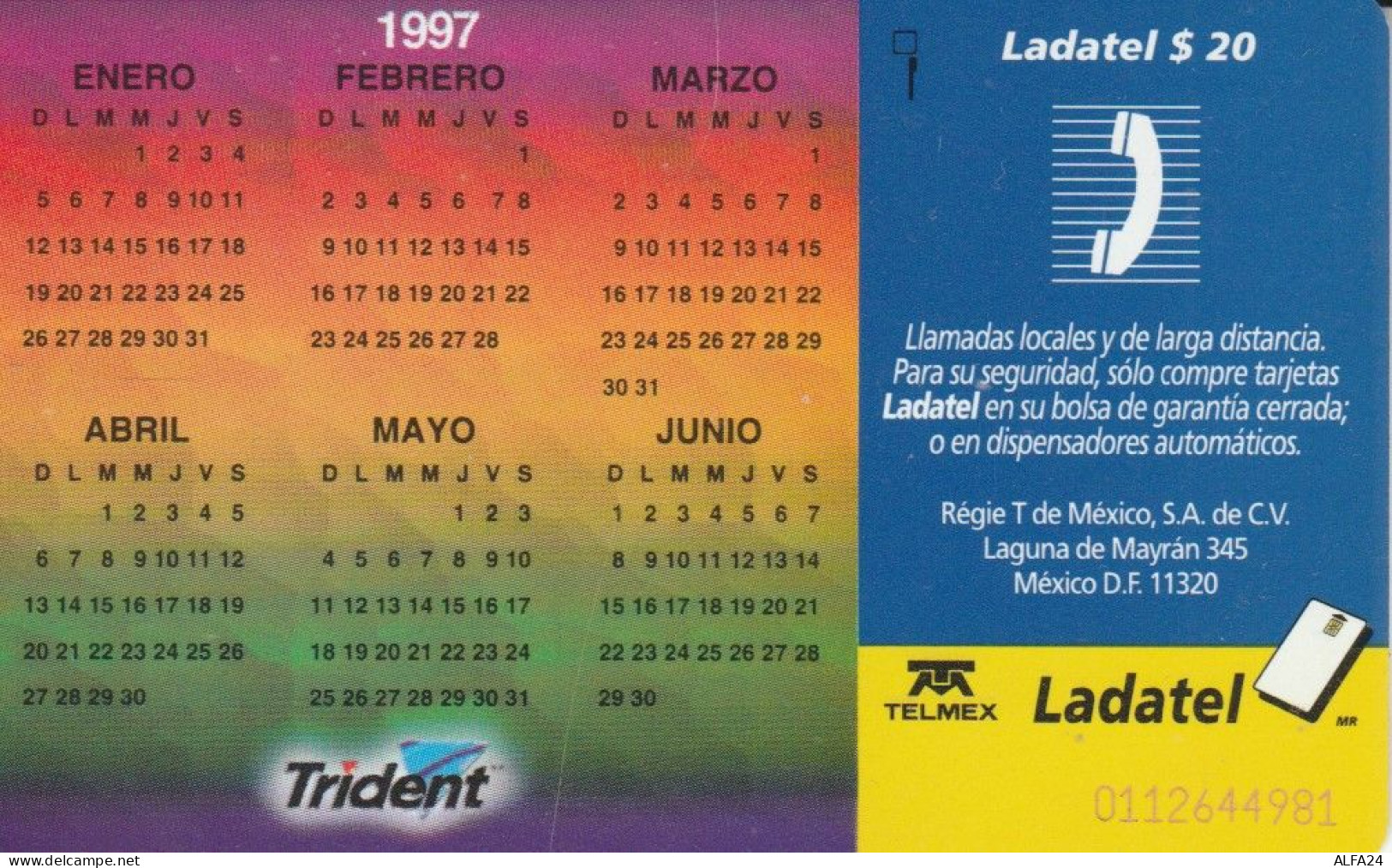PHONE CARD MESSICO (CK6145 - Mexique