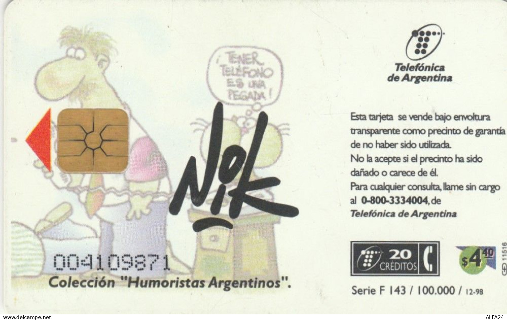 PHONE CARD ARGENTINA (CK6112 - Argentinië