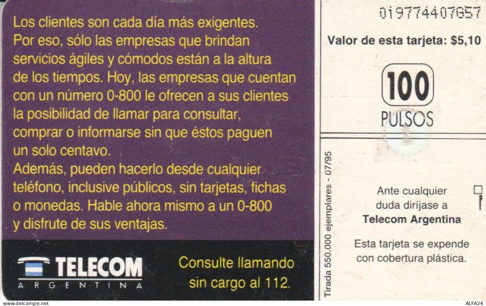 PHONE CARD ARGENTINA (CK6106 - Argentinien