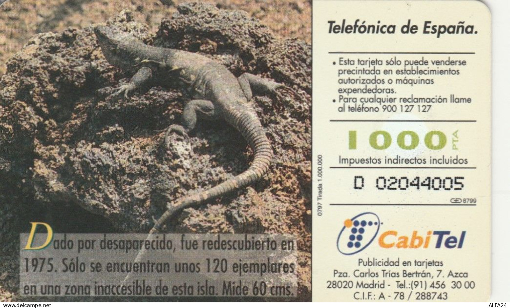PHONE CARD SPAGNA FAUNA IBERICA (CK7133 - Emisiones Básicas