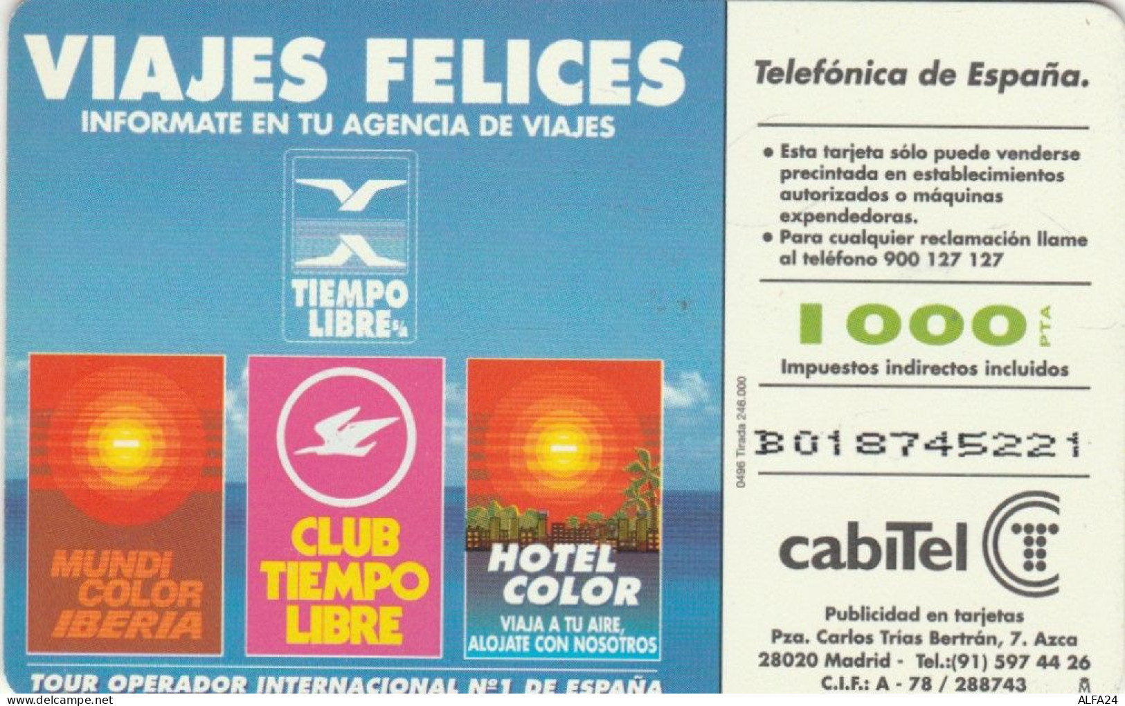 PHONE CARD SPAGNA FAUNA IBERICA (CK7126 - Emissions Basiques