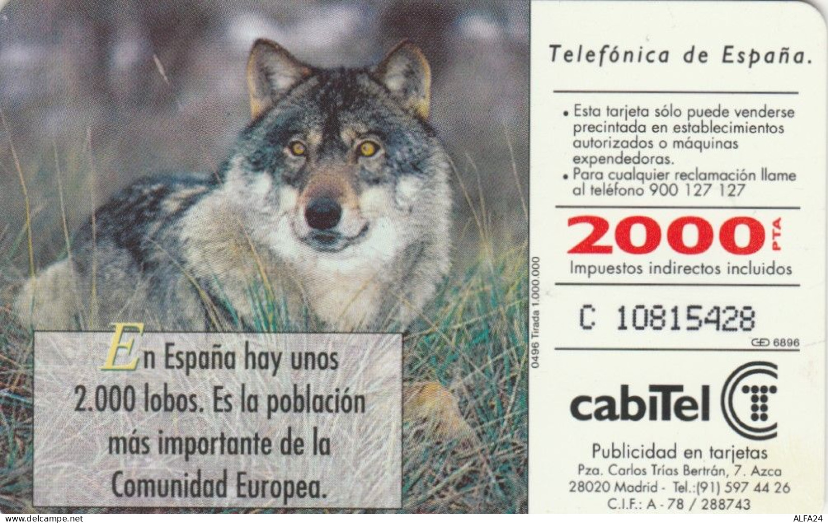 PHONE CARD SPAGNA FAUNA IBERICA (CK7116 - Basisausgaben