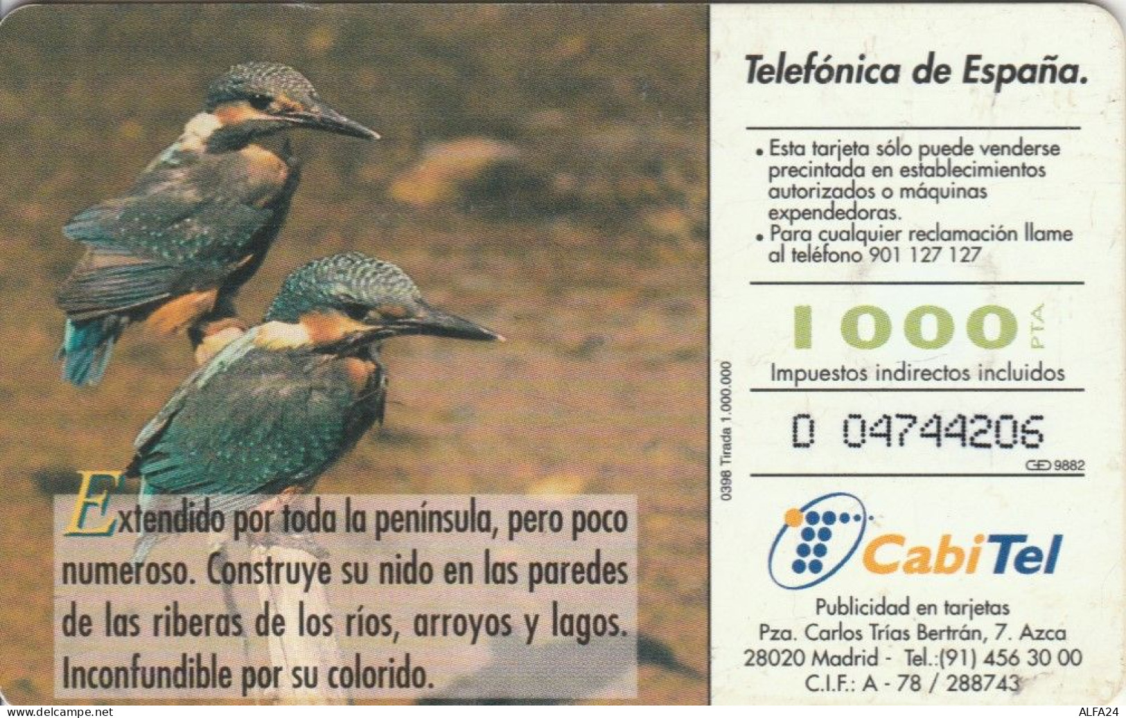 PHONE CARD SPAGNA FAUNA IBERICA (CK7115 - Emissions Basiques
