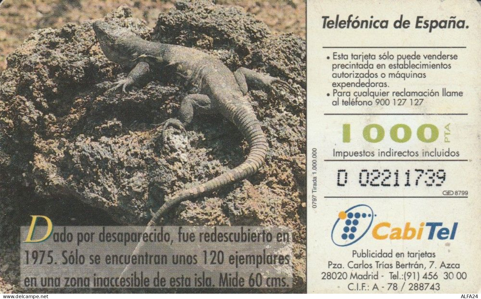 PHONE CARD SPAGNA FAUNA IBERICA (CK7113 - Emissions Basiques