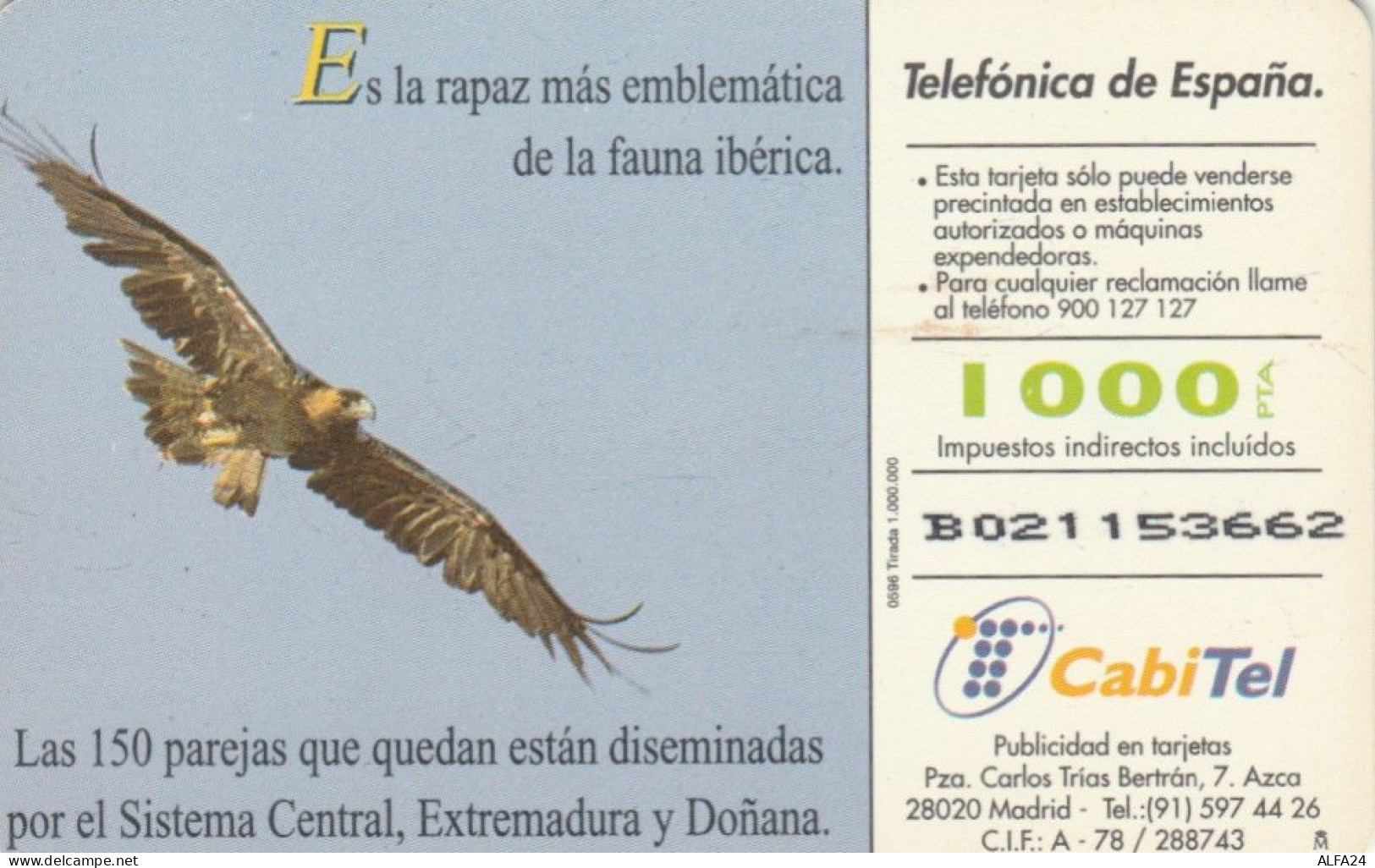 PHONE CARD SPAGNA FAUNA IBERICA (CK7094 - Basisausgaben