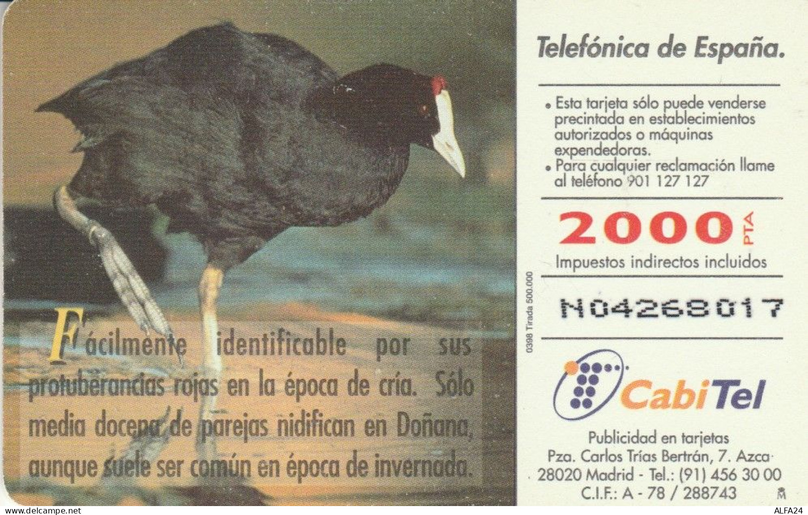 PHONE CARD SPAGNA FAUNA IBERICA (CK7074 - Emissions Basiques