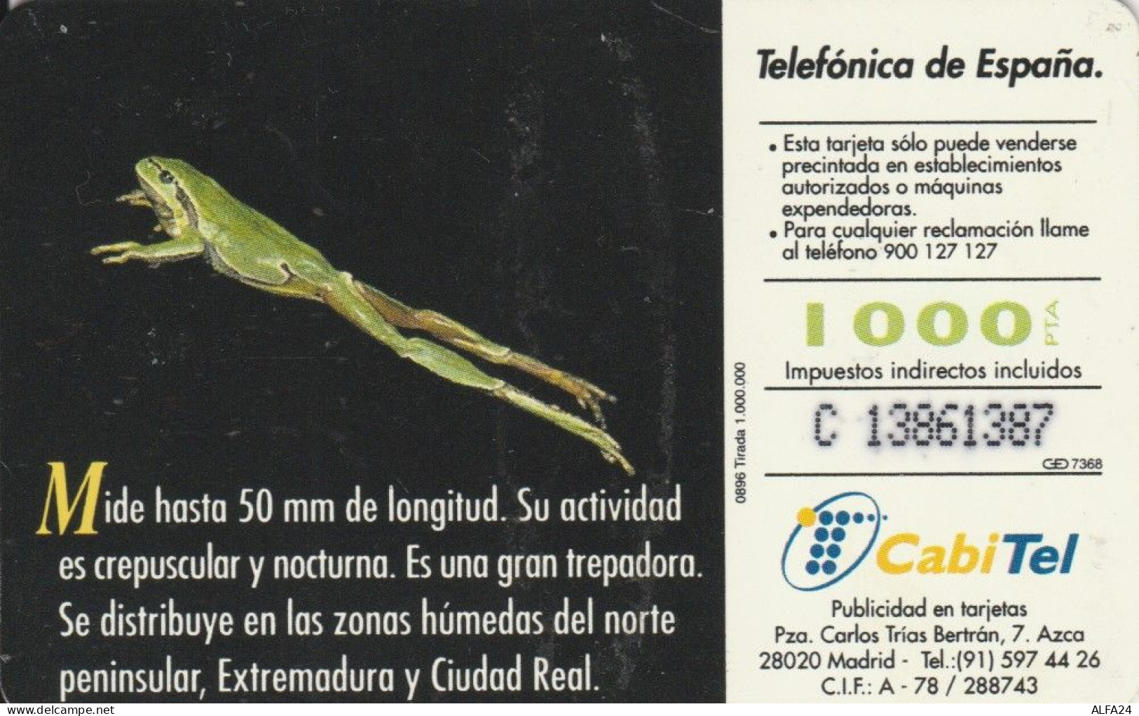 PHONE CARD SPAGNA FAUNA IBERICA (CK7063 - Emissions Basiques