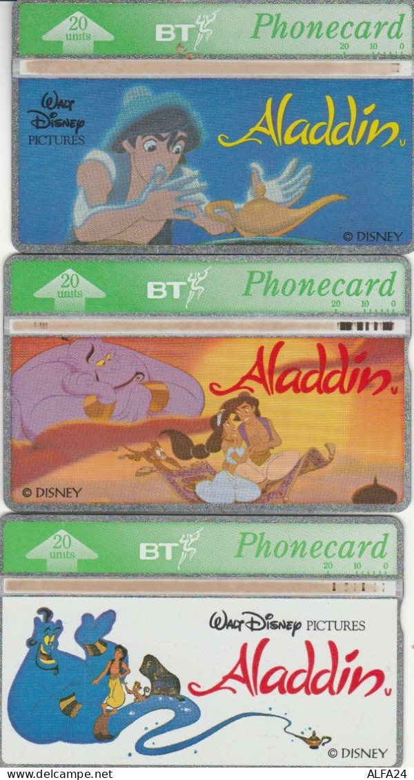 PHONE CARD SERIE 3 SCHEDE REGNO UNITO ALADDIN -LANDIS (CK7325 - BT Advertising Issues