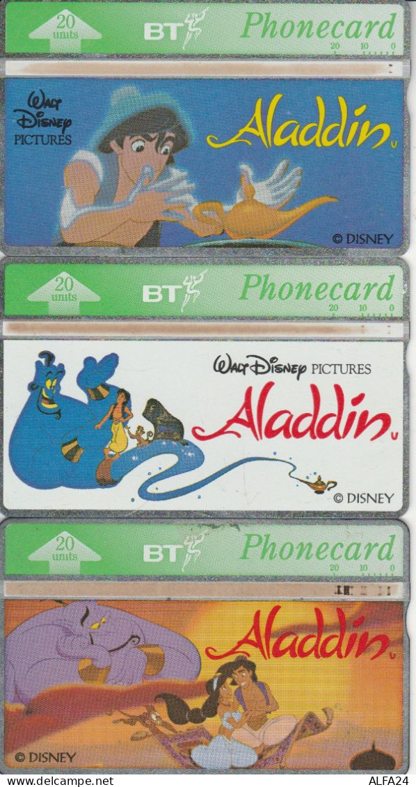 PHONE CARD SERIE 3 SCHEDE REGNO UNITO ALADDIN -LANDIS (CK7324 - BT Emissioni Pubblicitarie