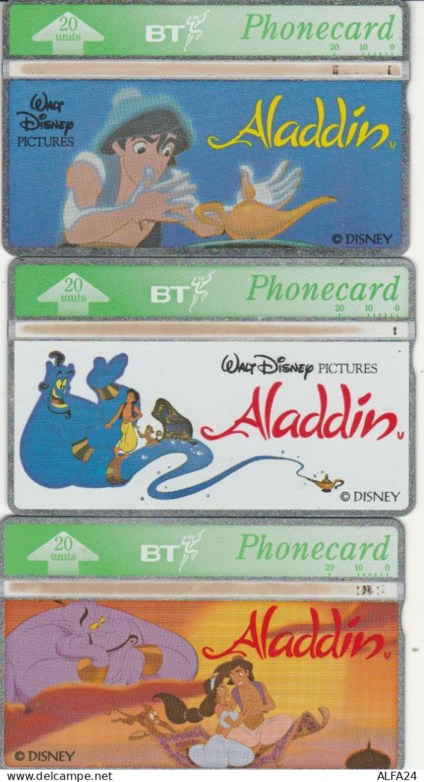 PHONE CARD SERIE 3 SCHEDE REGNO UNITO ALADDIN -LANDIS (CK7323 - BT Advertising Issues