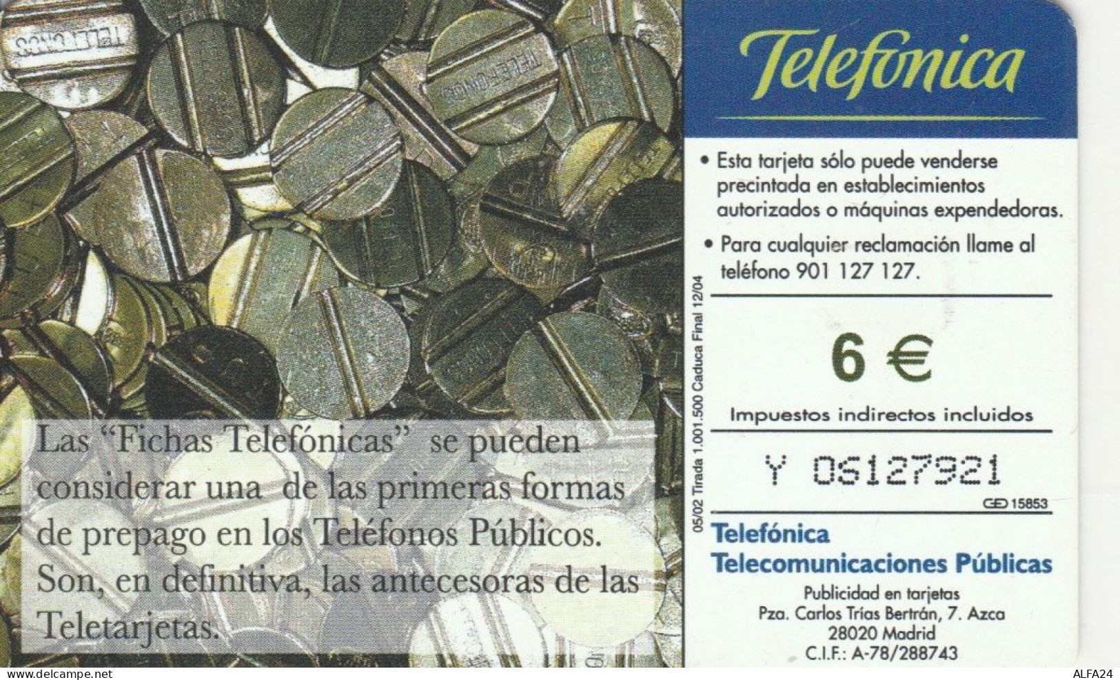 PHONE CARD SPAGNA (CK7285 - Emissions Basiques