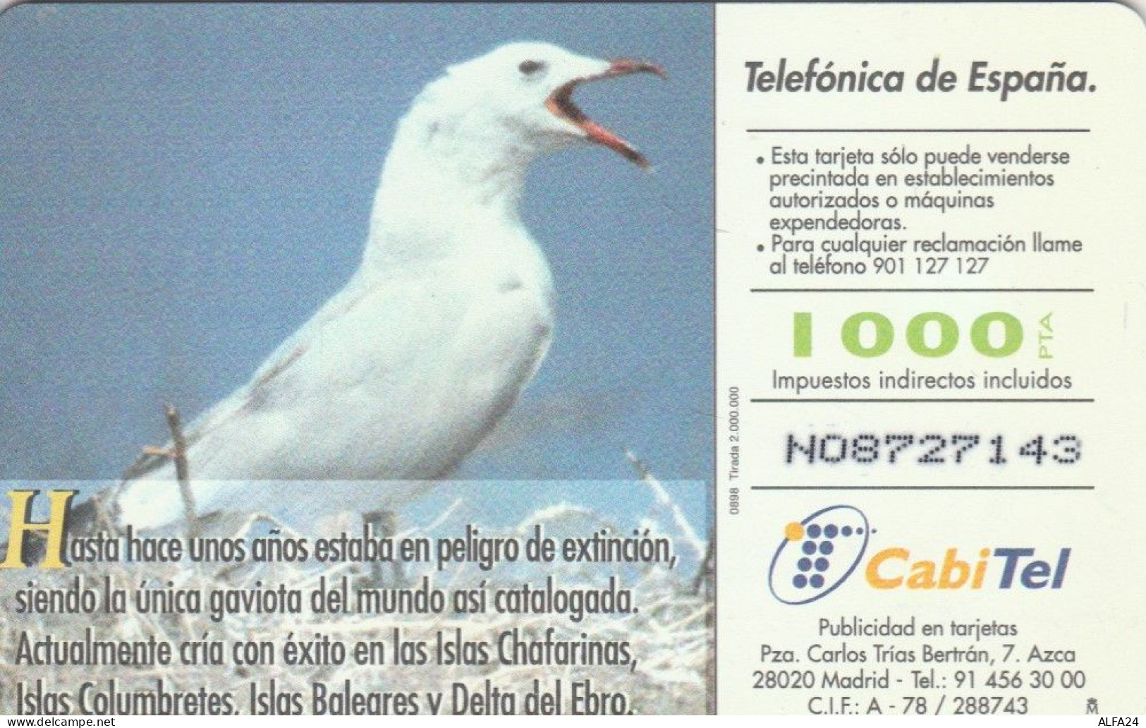 PHONE CARD SPAGNA FAUNA IBERICA (CK7247 - Emissions Basiques