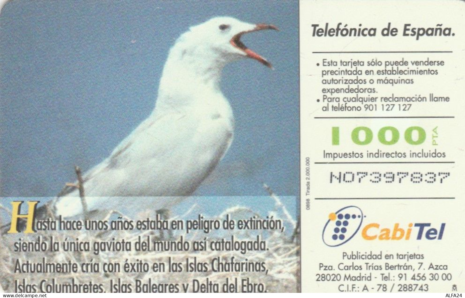 PHONE CARD SPAGNA FAUNA IBERICA (CK7246 - Emissions Basiques