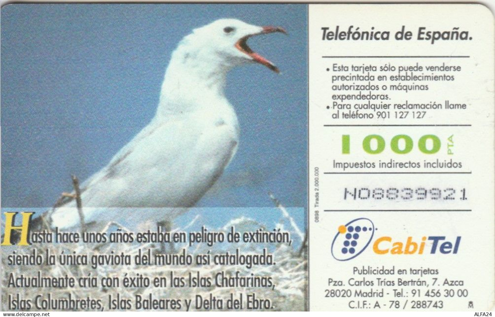 PHONE CARD SPAGNA FAUNA IBERICA (CK7243 - Emissions Basiques