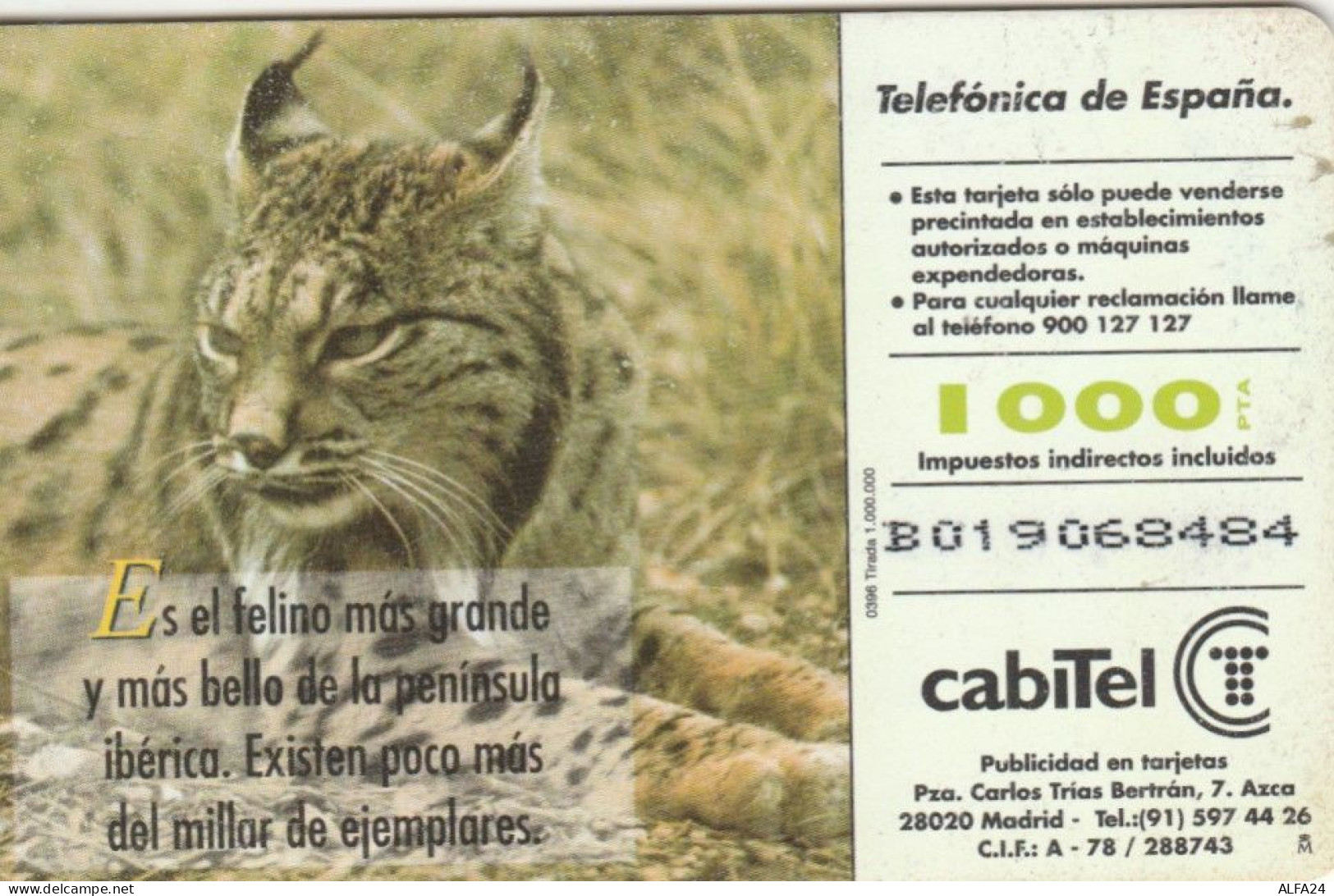 PHONE CARD SPAGNA FAUNA IBERICA (CK7211 - Emisiones Básicas