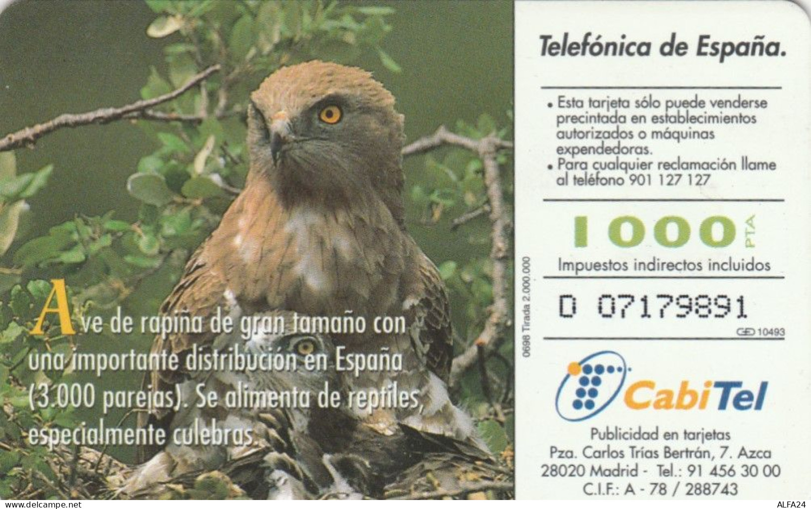 PHONE CARD SPAGNA FAUNA IBERICA (CK7192 - Basisausgaben