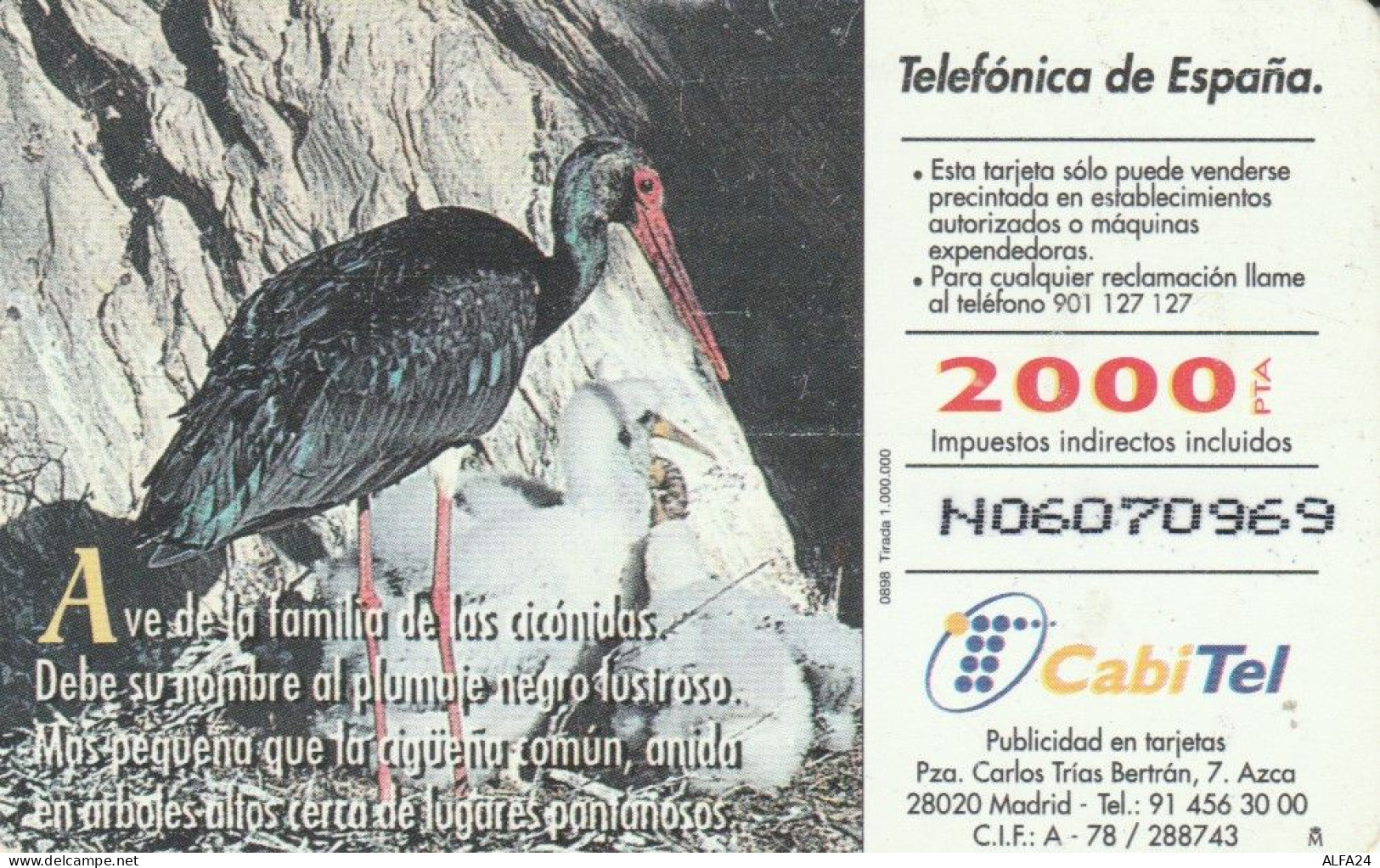 PHONE CARD SPAGNA FAUNA IBERICA (CK7185 - Emisiones Básicas