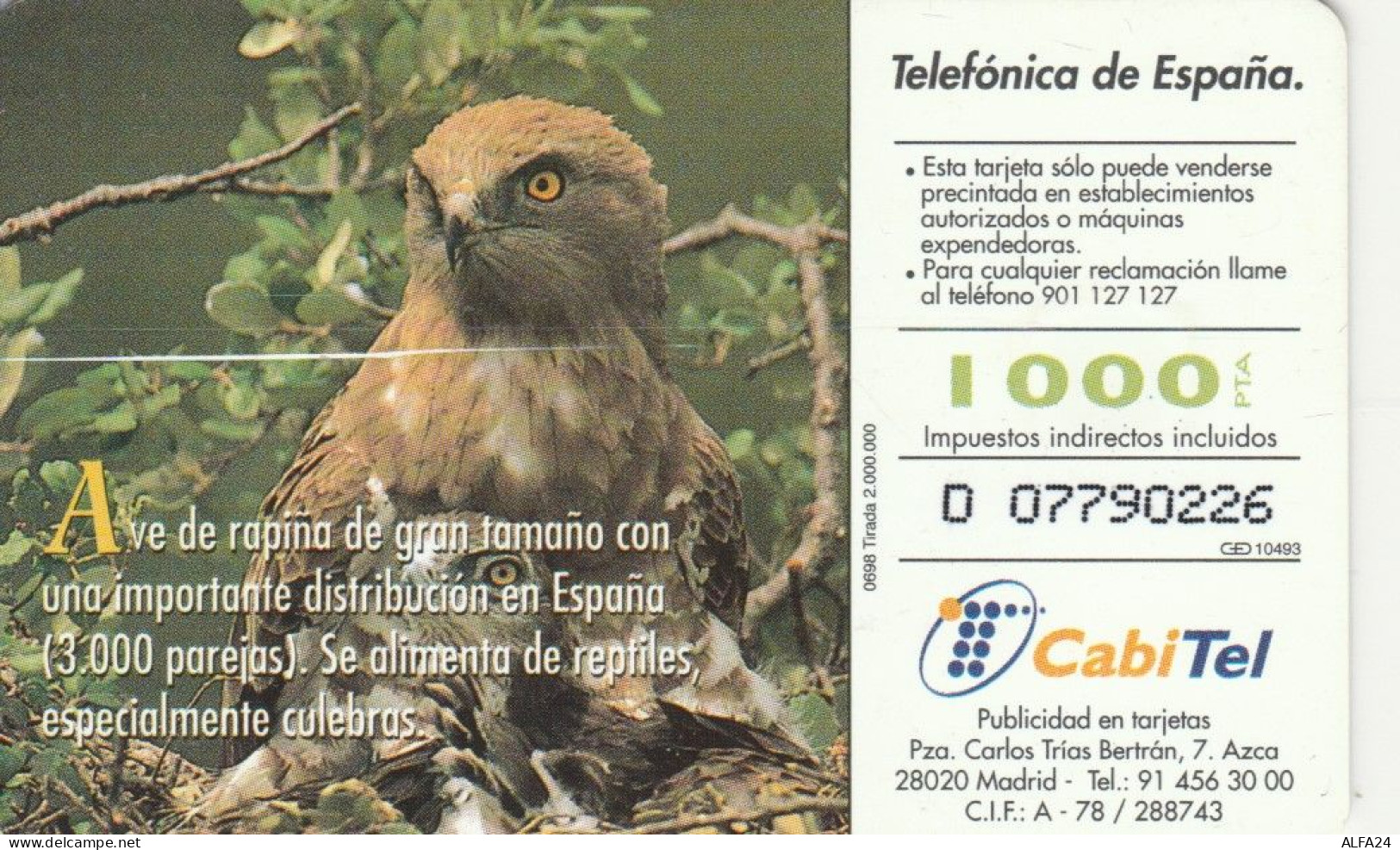 PHONE CARD SPAGNA FAUNA IBERICA (CK7189 - Emissions Basiques