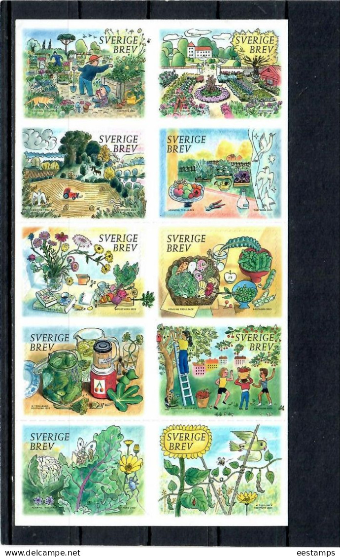 Sweden  2023 . Garden In Autumn . Booklet. - Nuevos