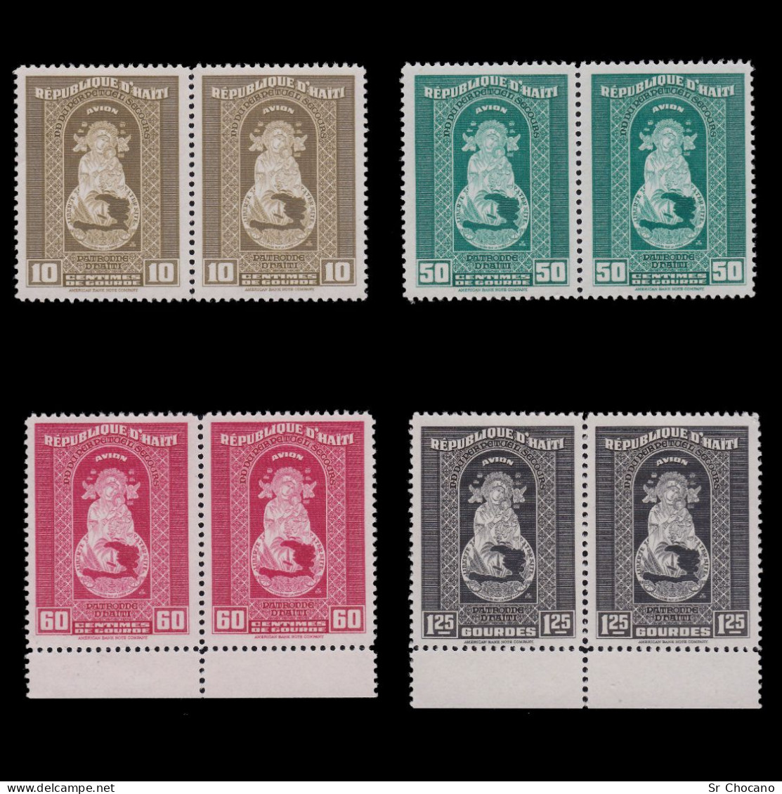 HAITI AIR POST STAMPS.1942.SET 4.SCOTT C14-C16/C18.MNH.BLQ2 - Haïti