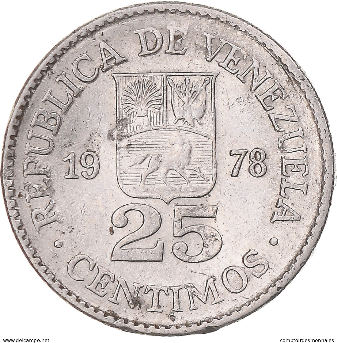 Monnaie, Venezuela, 25 Centimos, 1978, Werdohl, Vereinigte Deutsche Metallwerke - Venezuela