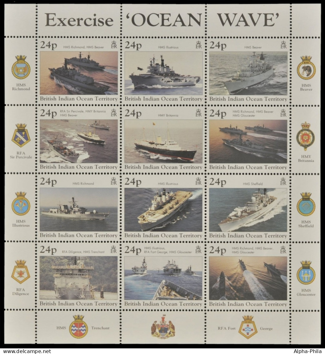 BIOT 1997 - Mi-Nr. 203-214 ** - MNH - Schiffe / Ships - Territorio Britannico Dell'Oceano Indiano