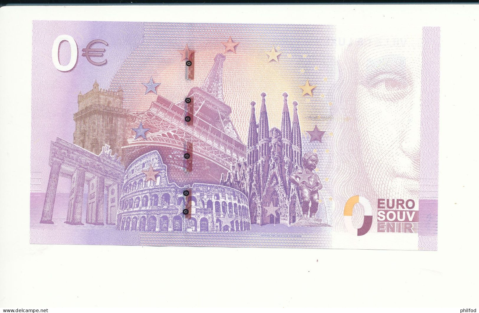 Billet Touristique 0 Euro - VILLE DE LUXEMBOURG - ZEAU -  2019-1 - N° 3173 - Autres & Non Classés